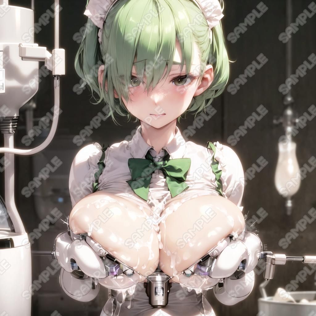 おっぱいフェチ  乳搾り工場メイド編（紫・青・緑・ほか） サンプル8ページ目