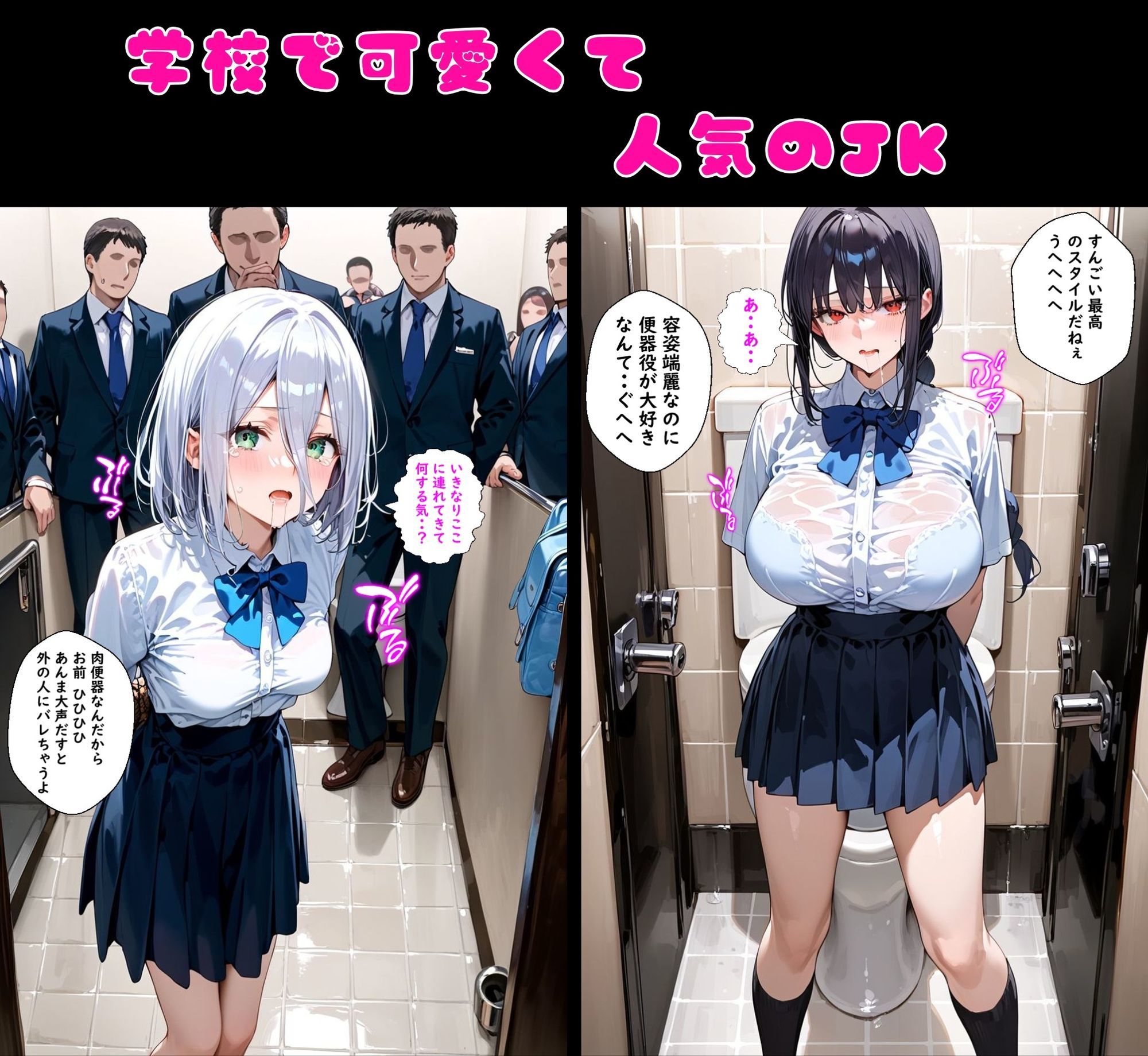 2人の狙われたJK 性奴●化計画 【肉便器編】（真白・黒羽） サンプル1ページ目