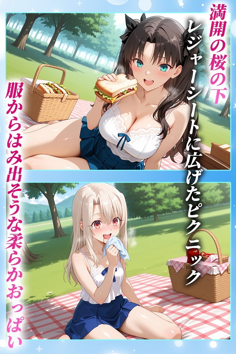 花よりマンコ〜桜の木の下で美少女とイチャラブセックス！  FATE編 サンプル1ページ目
