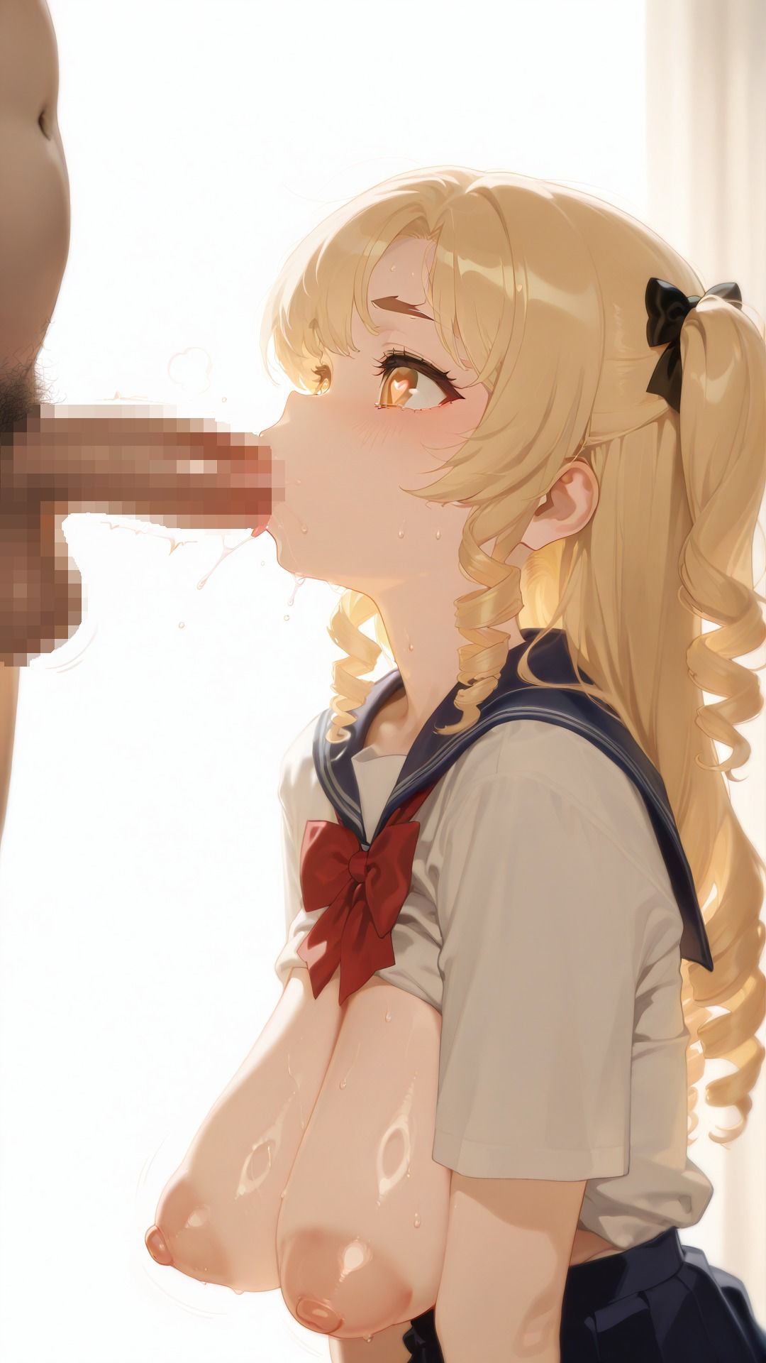 巨乳学生10人大おフェラ祭開催！えっちなおっぱいしている女の子のお口にパコパコ！！爆乳縦乳で幸せいっぱいエッチ学生集合！ サンプル5ページ目