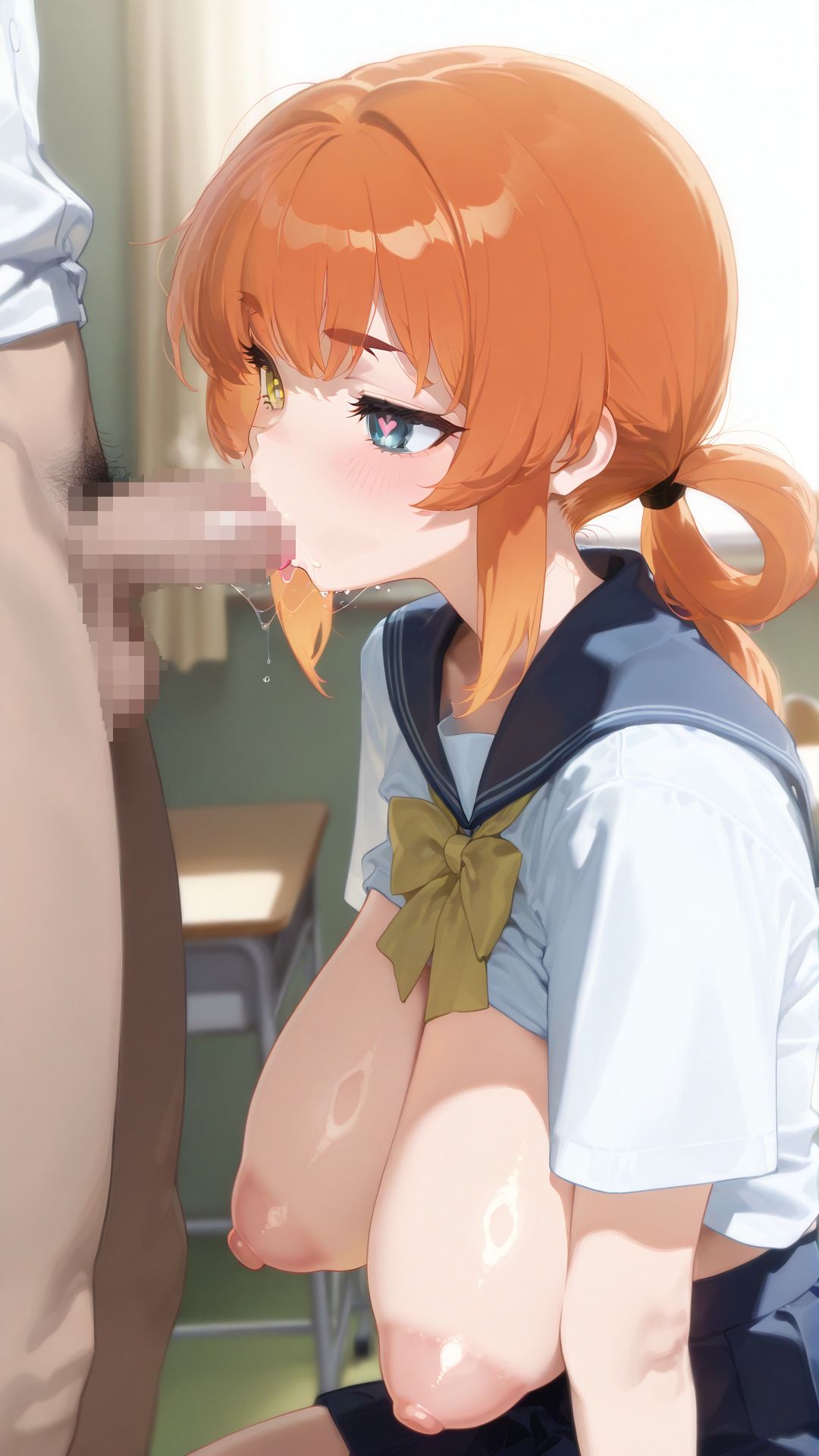 巨乳学生10人大おフェラ祭開催！えっちなおっぱいしている女の子のお口にパコパコ！！爆乳縦乳で幸せいっぱいエッチ学生集合！ サンプル8ページ目