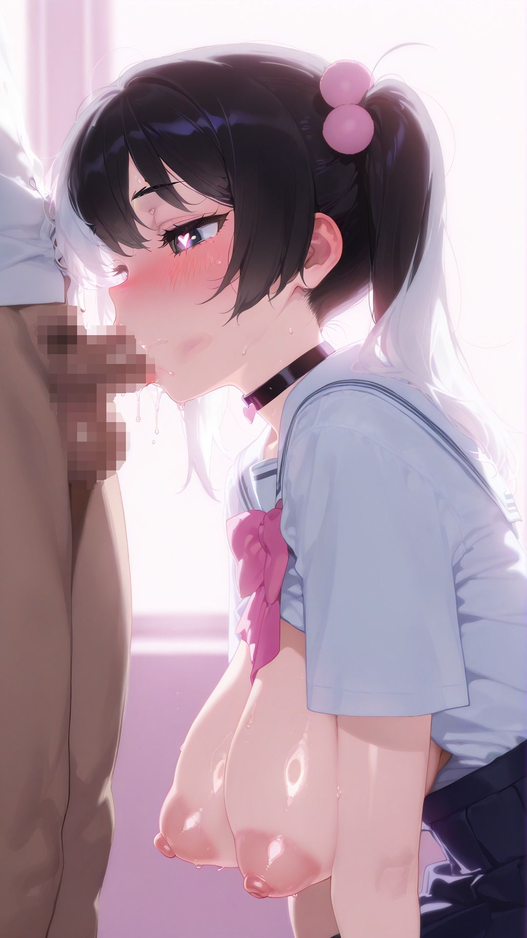 巨乳学生10人大おフェラ祭開催！えっちなおっぱいしている女の子のお口にパコパコ！！爆乳縦乳で幸せいっぱいエッチ学生集合！ サンプル9ページ目