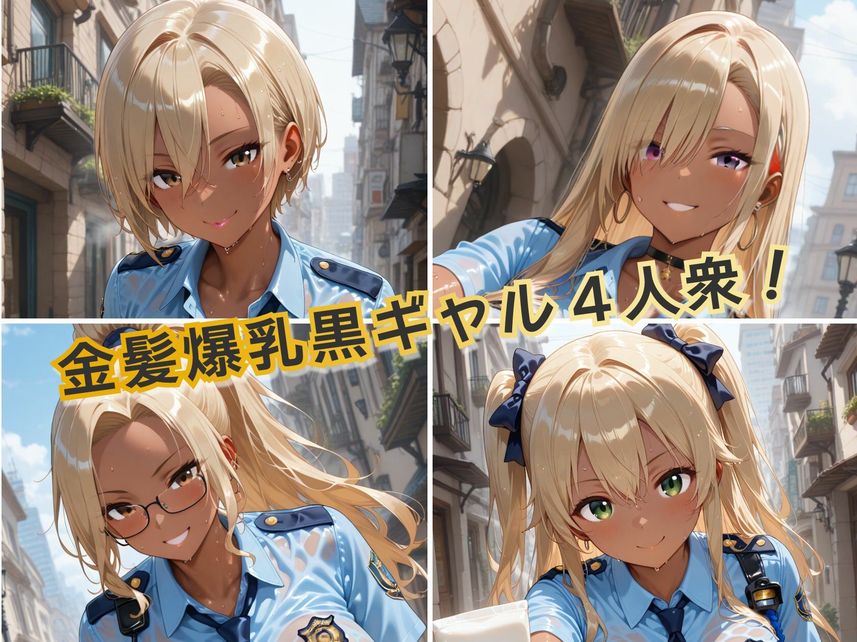 金髪黒ギャルミニスカポリスイキ狂いSEX サンプル1ページ目