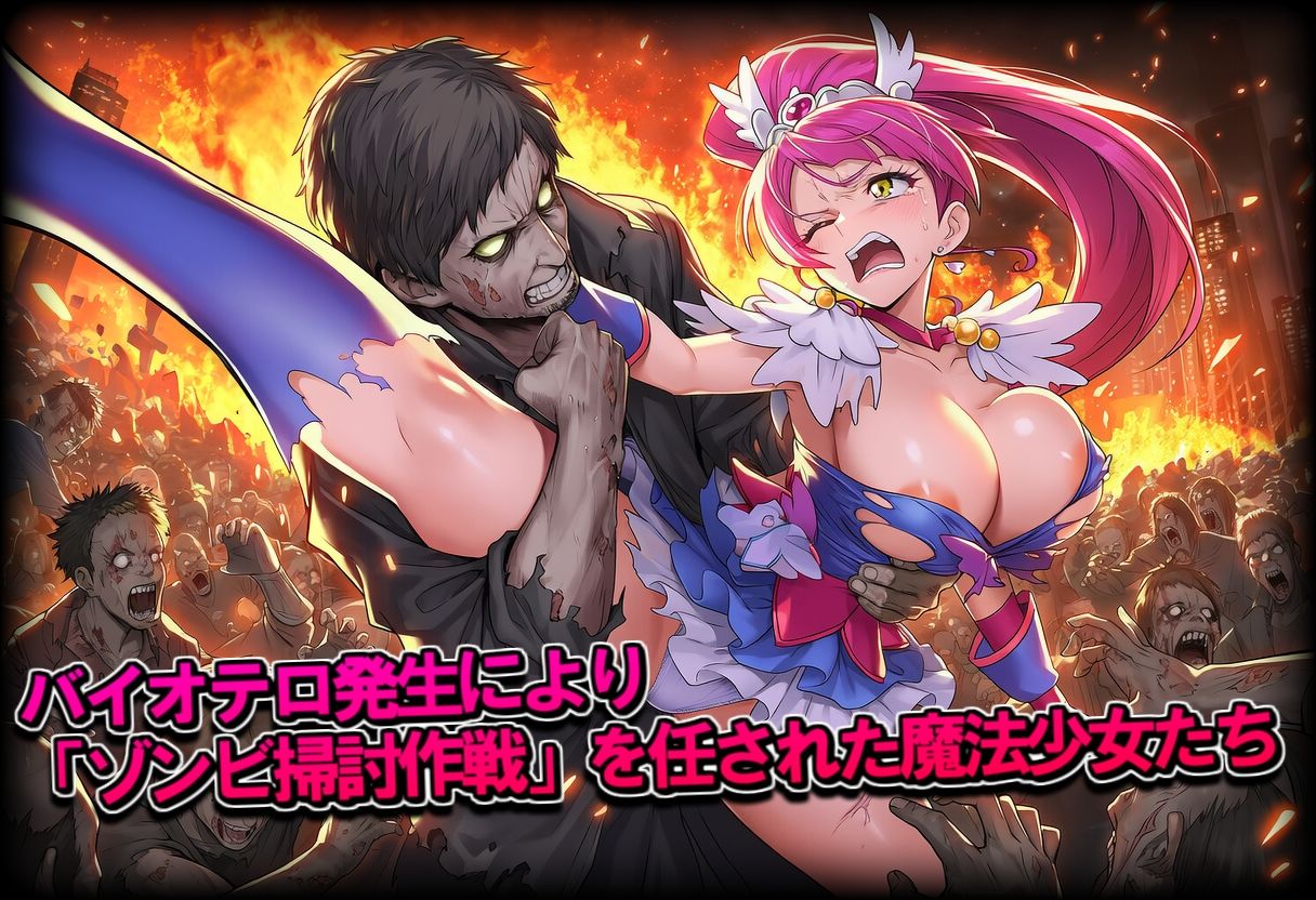 敗北魔法少女の末路 〜ゾンビパニック編〜 サンプル1ページ目