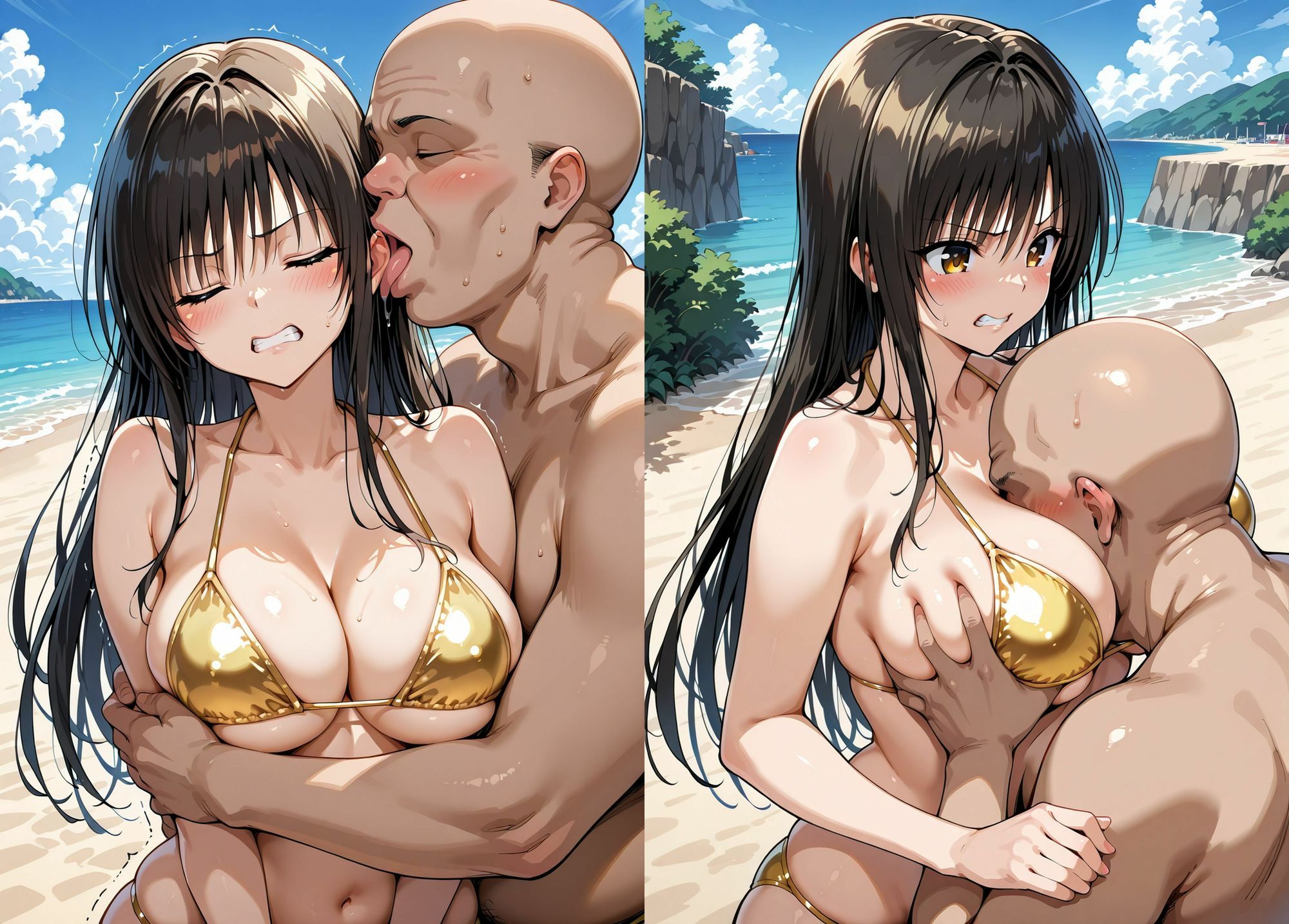 おじさんに堕ちた夏  古◯川唯 サンプル1ページ目