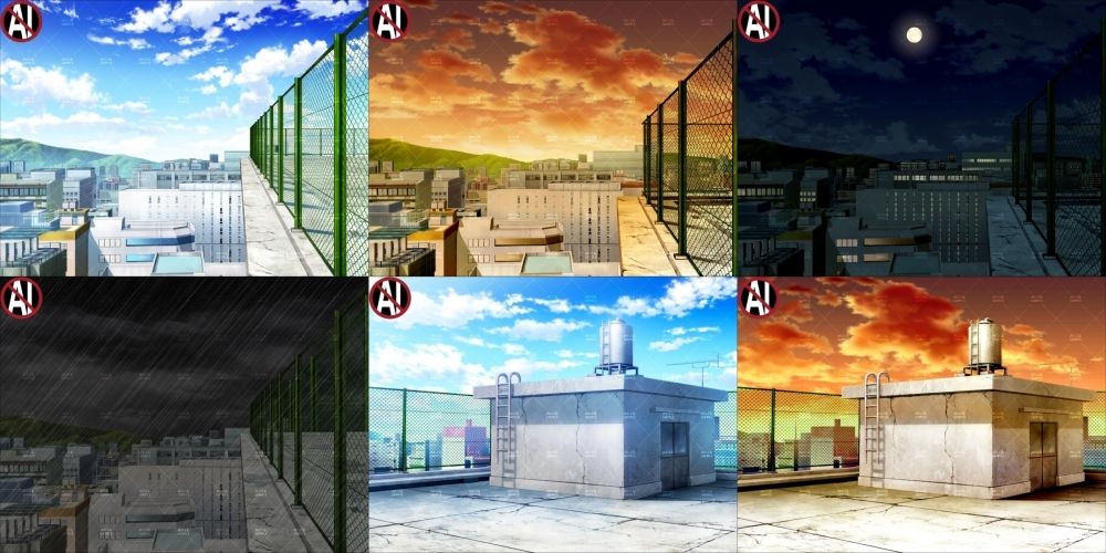 みにくる背景CG素材集『街編』part03-屋上- サンプル2ページ目