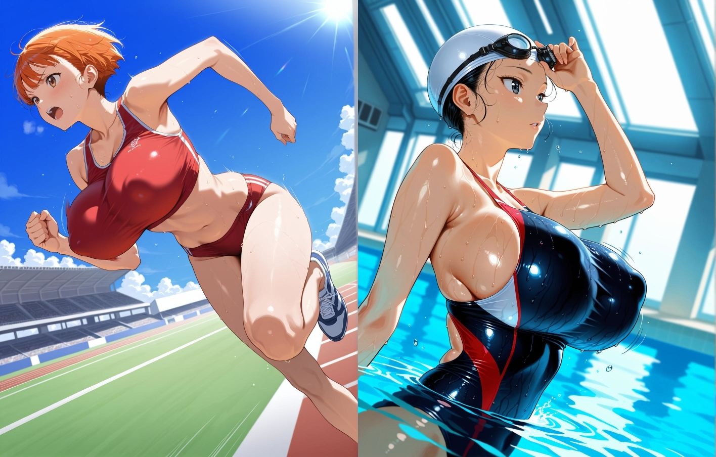 スポーツ美少女たちの超食い込みマンスジを超接写スペシャル！！ サンプル1ページ目