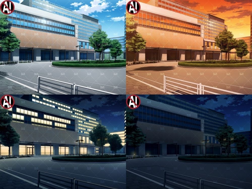 みにくる背景CG素材集『病院編』part02-大学病院-B サンプル1ページ目