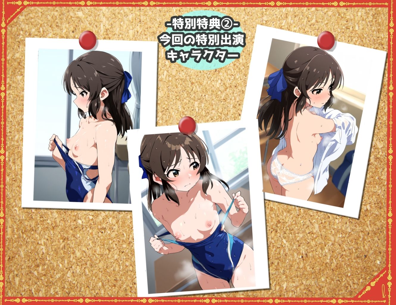 盗撮＆濡れ透けフェチ特化 2010年代アニメ作画特集 濡れ透けアイドルの教室生着替え その2 -500枚を撮影- サンプル6ページ目