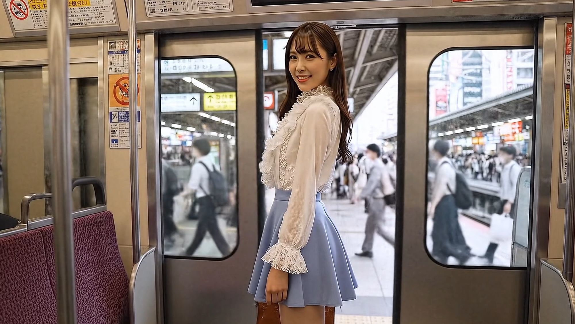妄想09 電車の中は痴●だらけ 変態男の手 AI生成動画 サンプル5ページ目