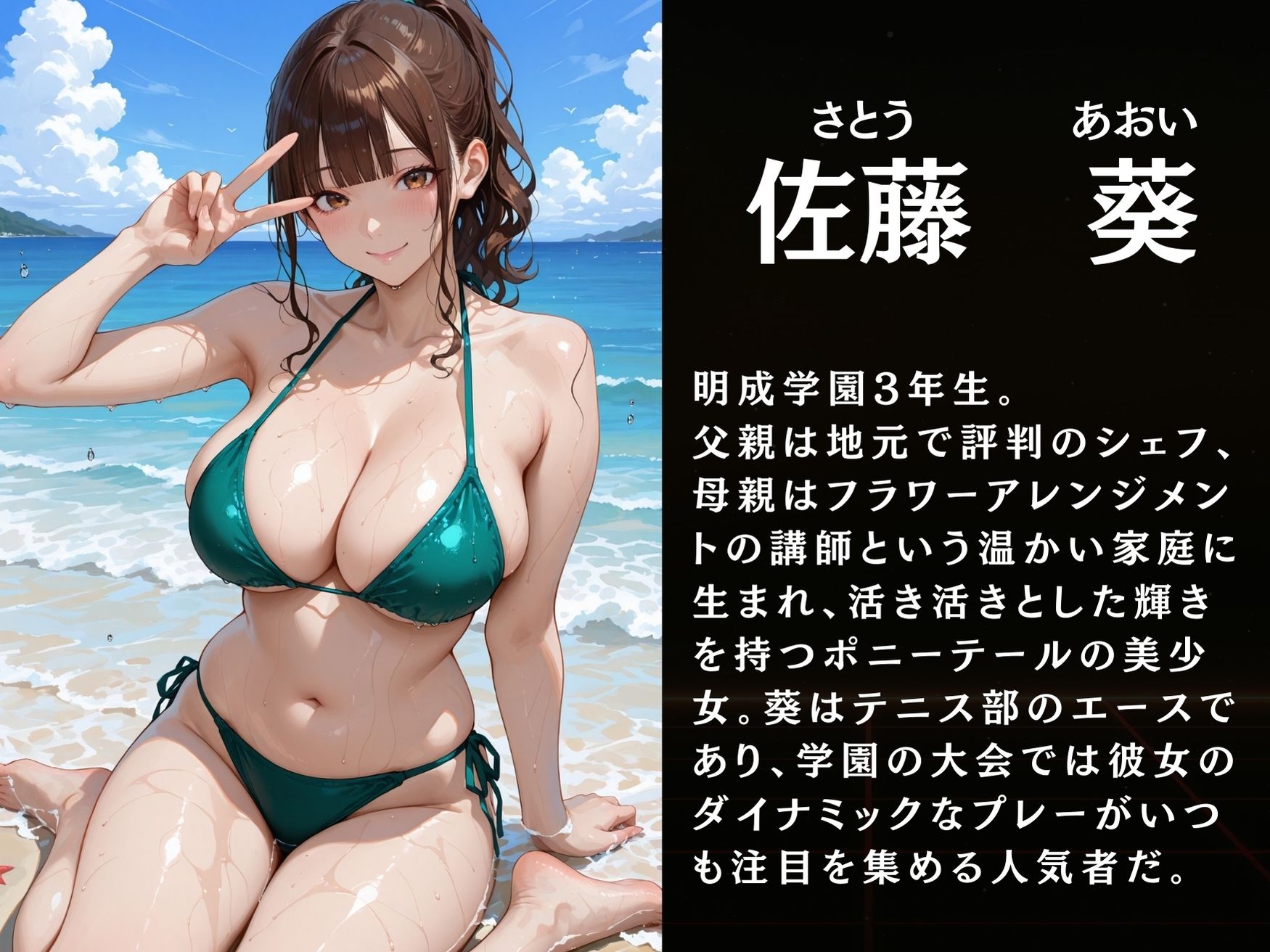 瀬戸唯奈と佐藤葵の秘密〜ビーチ編 サンプル3ページ目