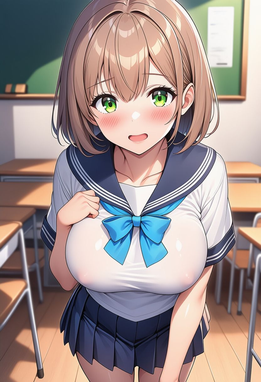 妊娠してもセーラー服でエッチしちゃう女の子 サンプル1ページ目