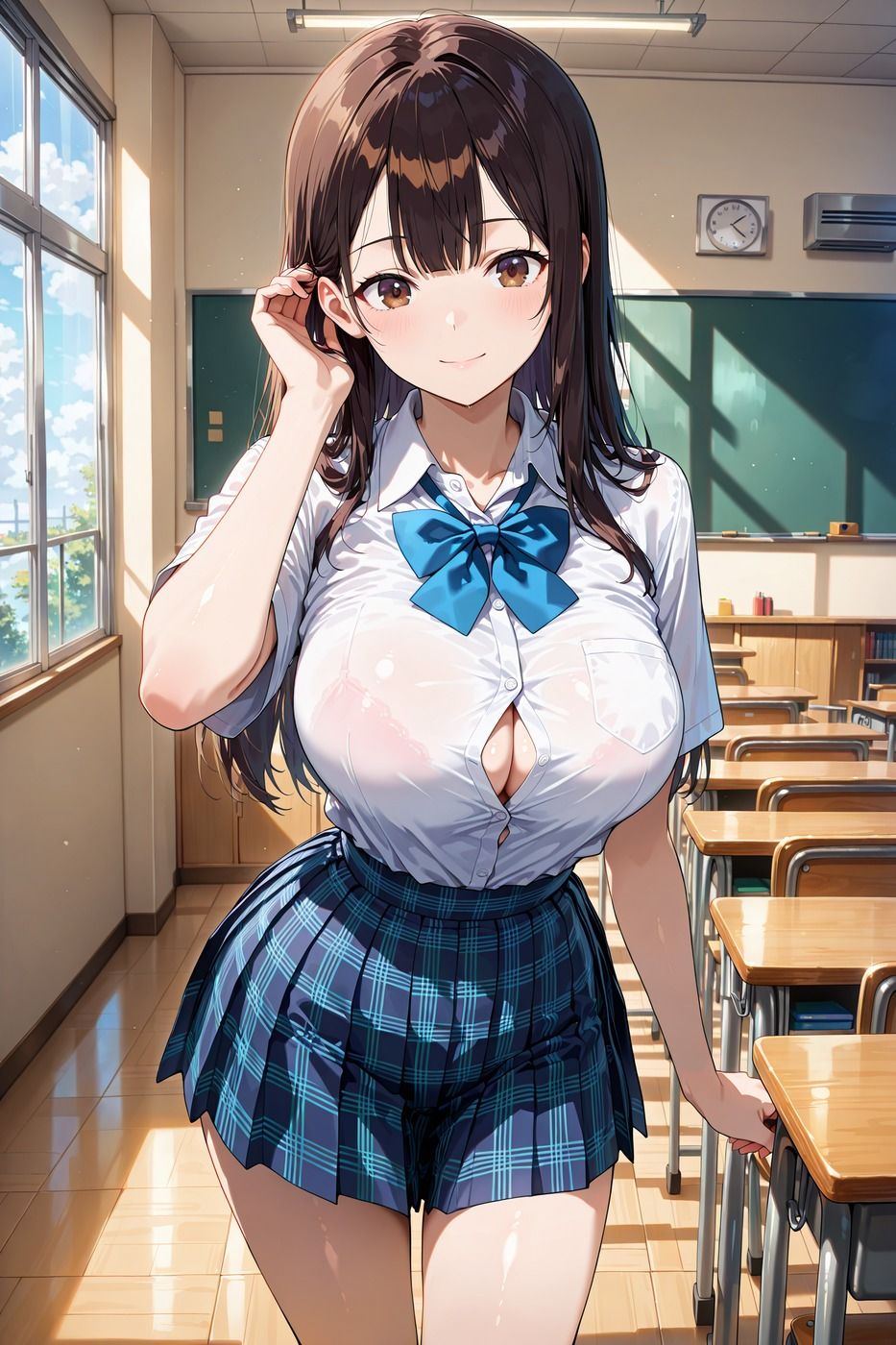 性交指導！女子校性強●中出し〜巨乳委員長は先生のオナホ〜 サンプル1ページ目