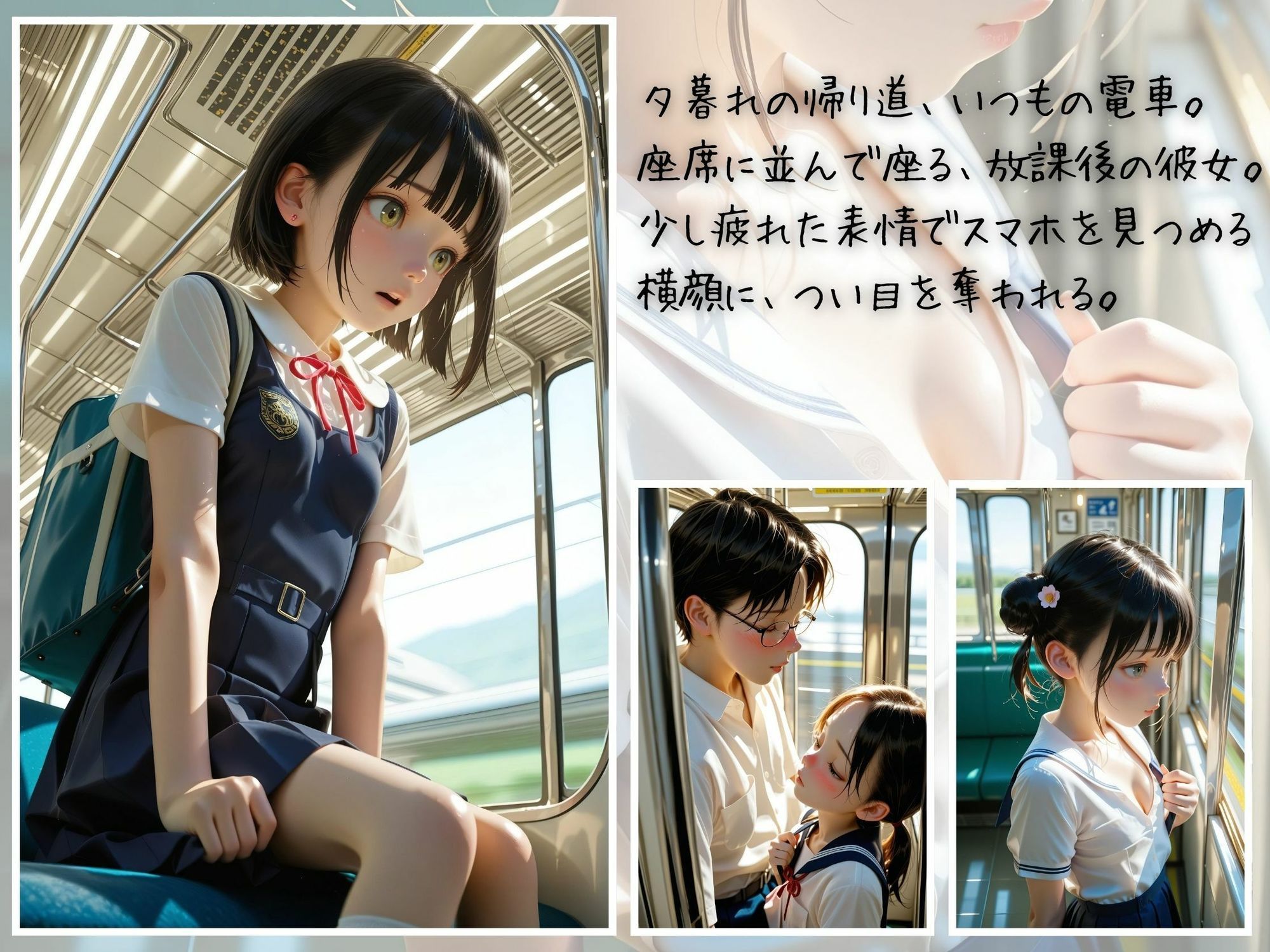 放課後リアル＃12〜揺れる電車でほどける制服〜 サンプル1ページ目