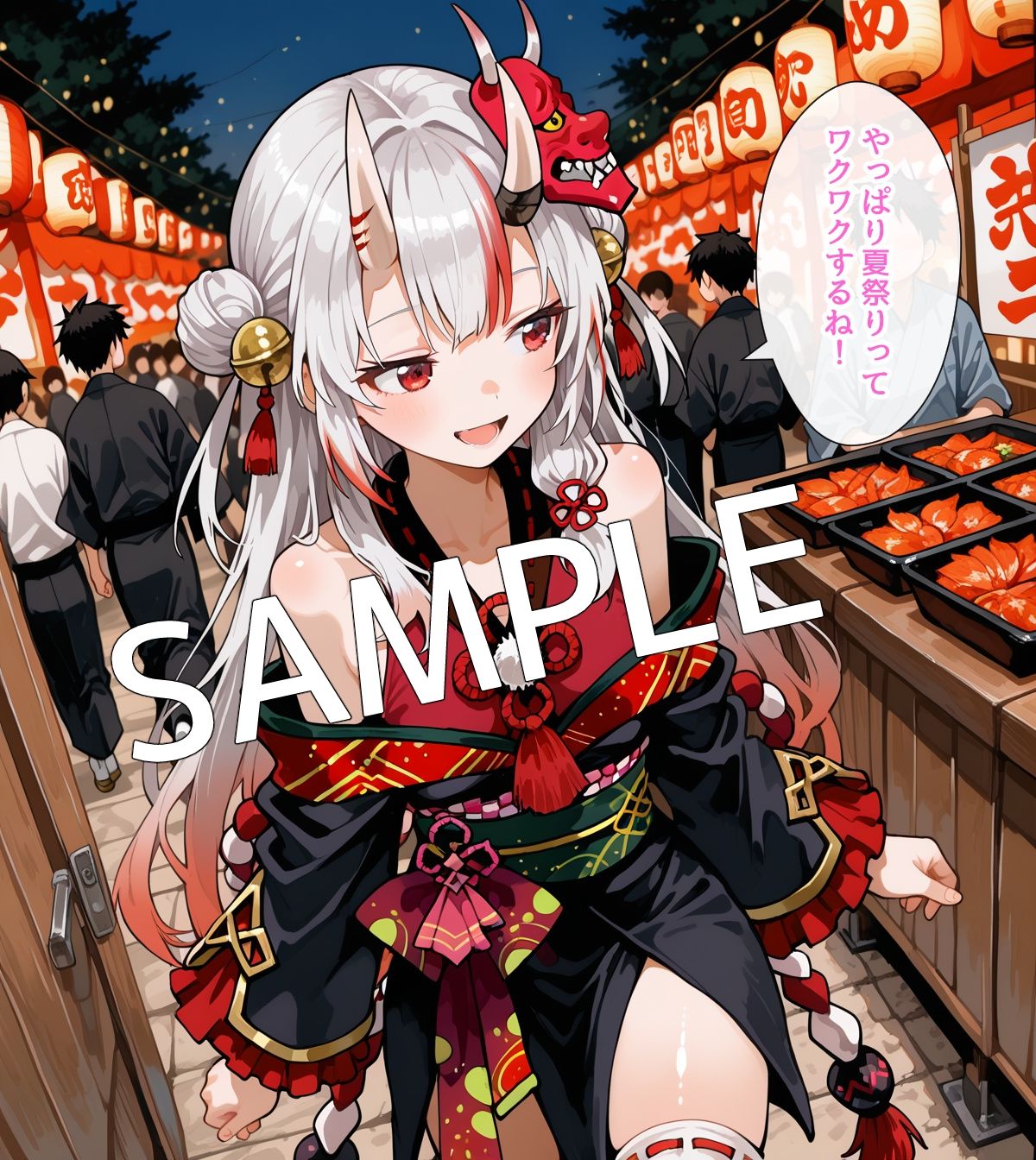 【セリフ付】百〇あやめとお祭りデート中にH サンプル5ページ目