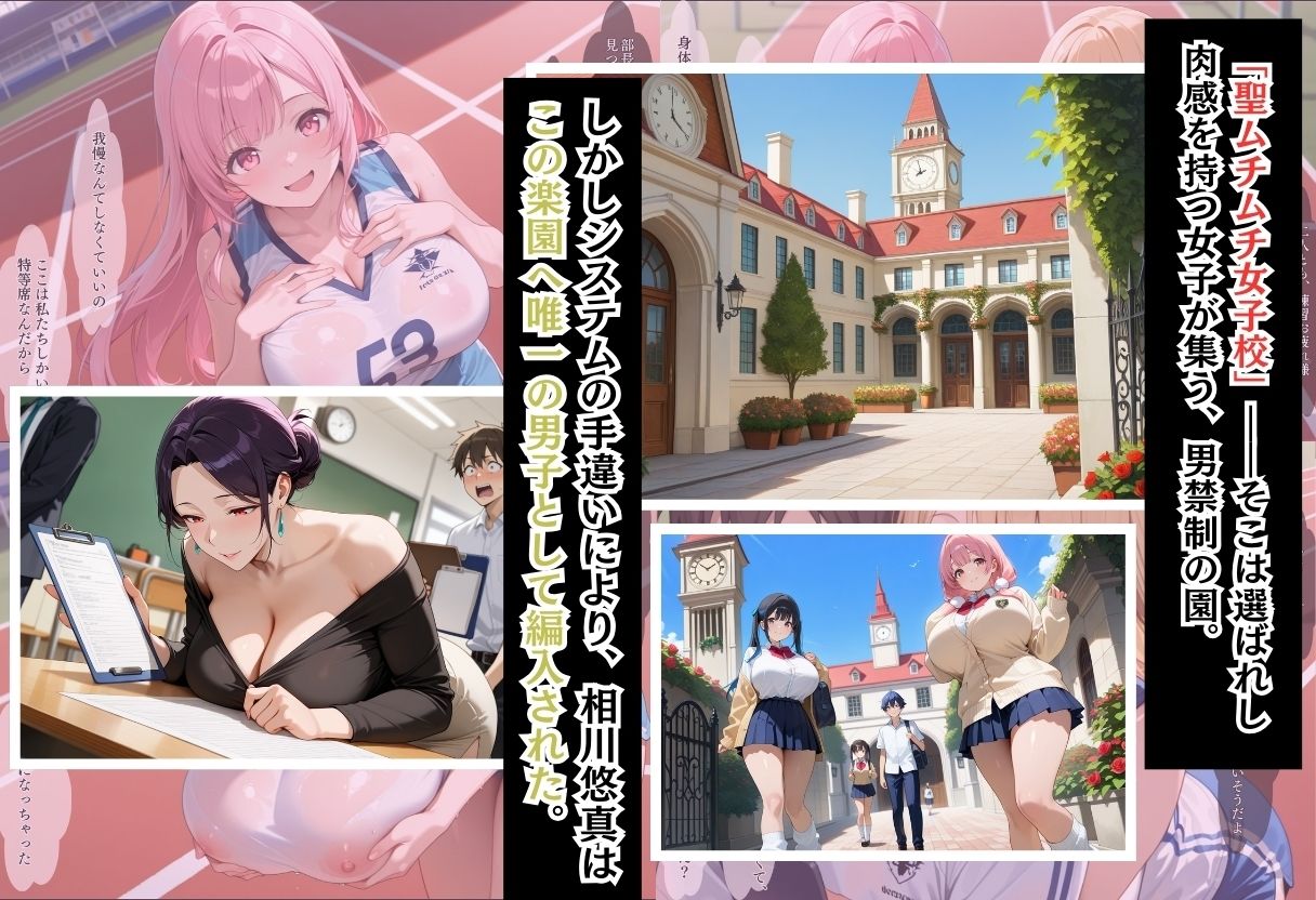 間違って女子校に入学したらムチムチ女子校生に毎日中出しを要求される学園生活〜陸上部の汗だくブルマ編〜 サンプル1ページ目