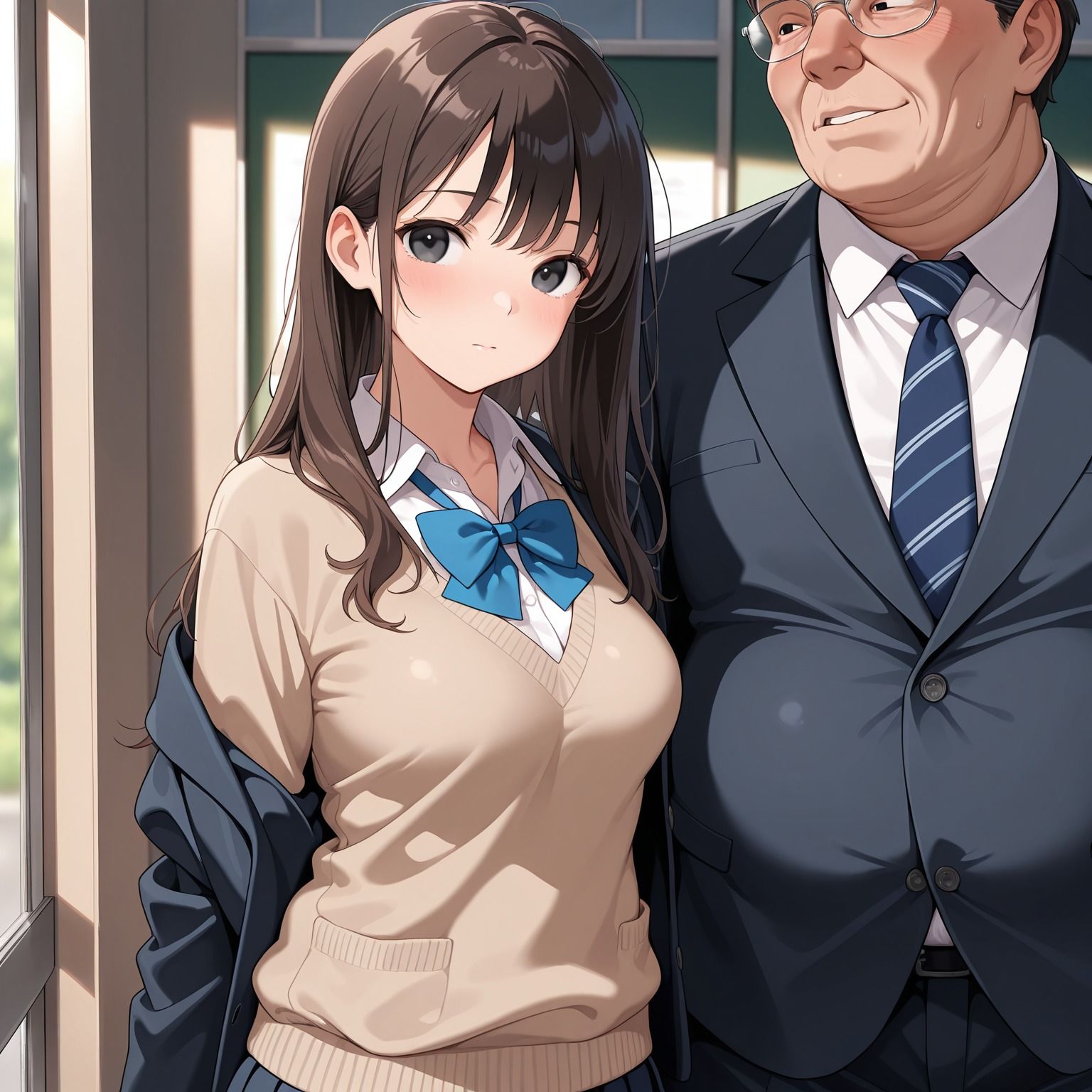 女子校生  性奴●学園  キモオジ教師に女子校生イキ狂い！！ サンプル1ページ目