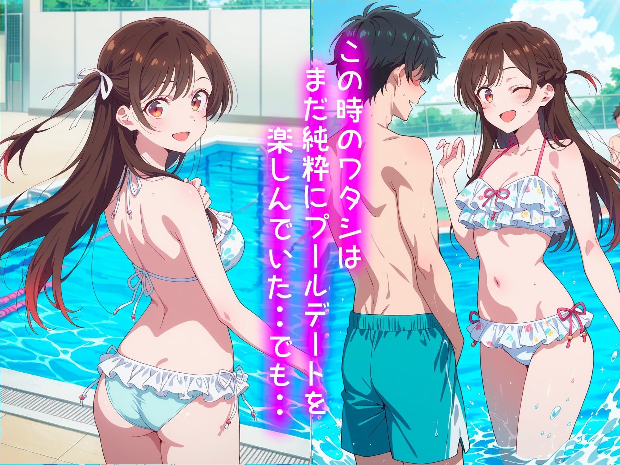 水原千鶴の処女卒業記録2〜inプールデート編〜 サンプル2ページ目