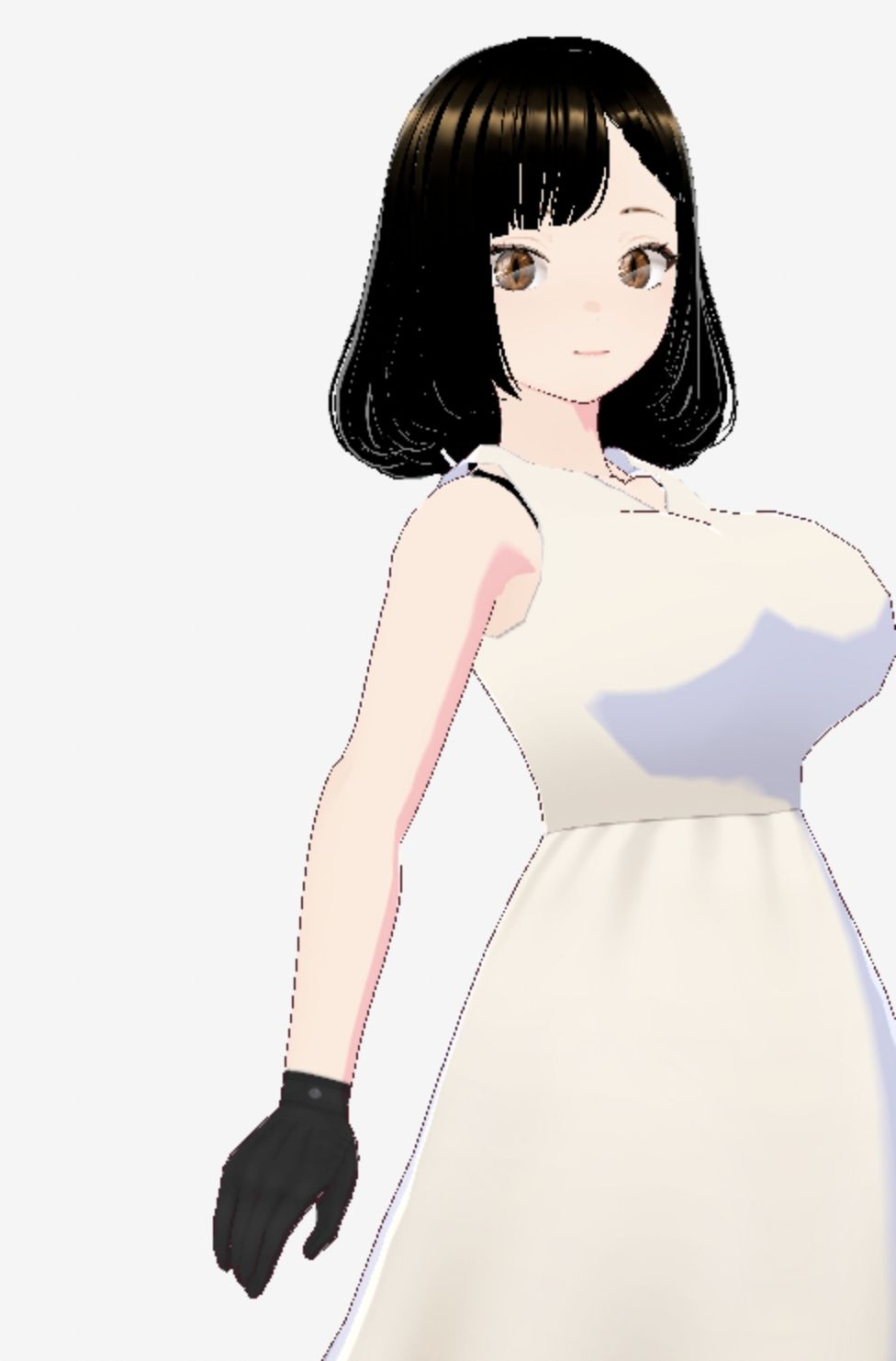白ワンピースを着たお姉さん（セリフなし  3DCGモデル  イラスト集） サンプル2ページ目
