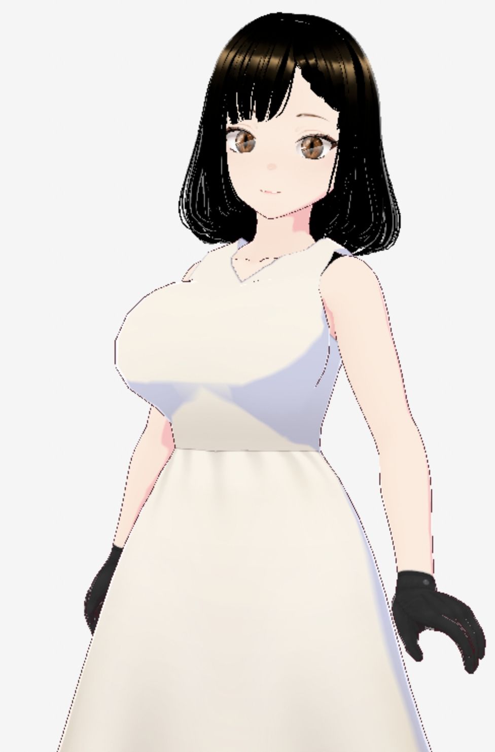 白ワンピースを着たお姉さん（セリフなし  3DCGモデル  イラスト集） サンプル3ページ目