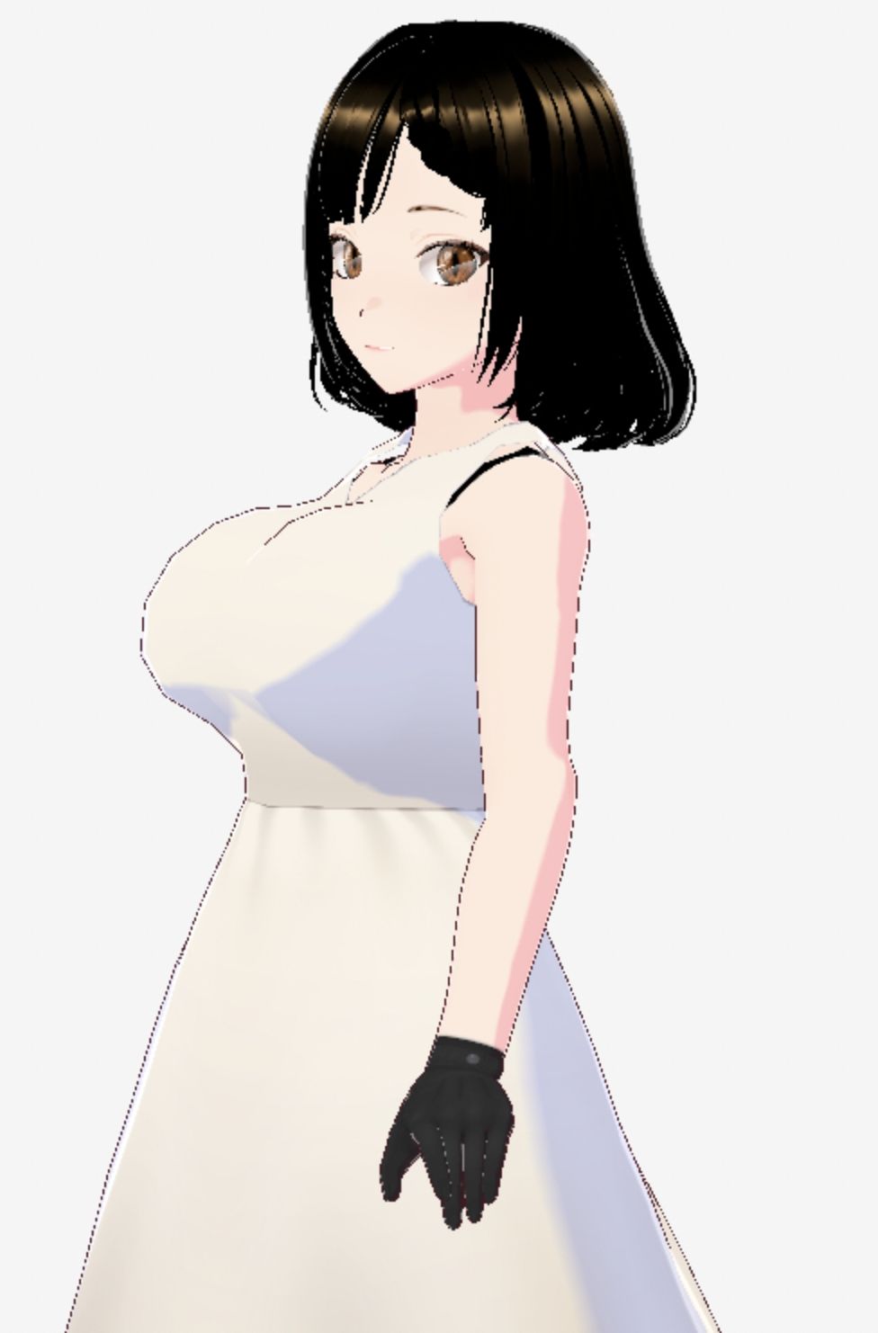 白ワンピースを着たお姉さん（セリフなし  3DCGモデル  イラスト集） サンプル4ページ目