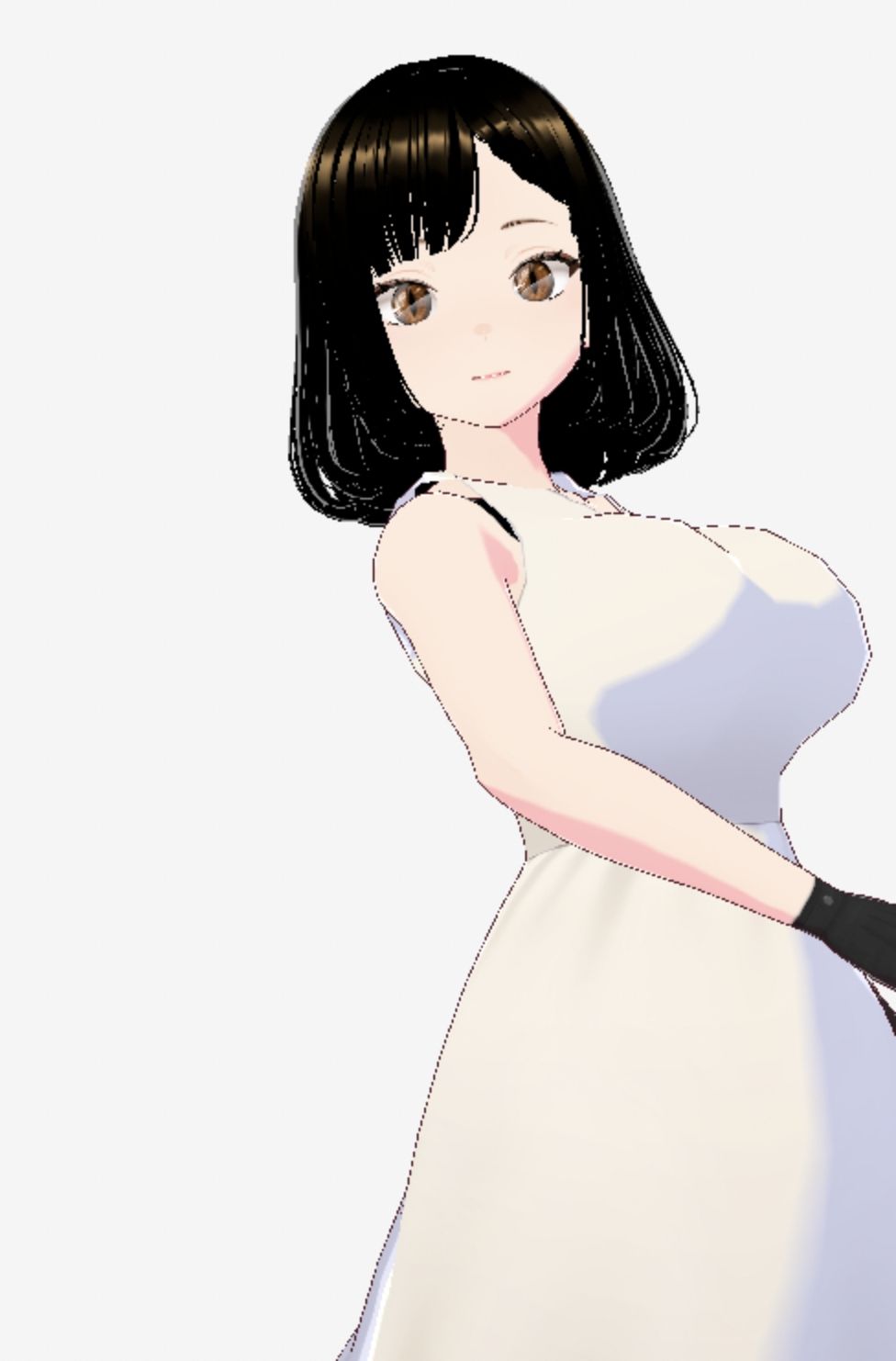 白ワンピースを着たお姉さん（セリフなし  3DCGモデル  イラスト集） サンプル5ページ目