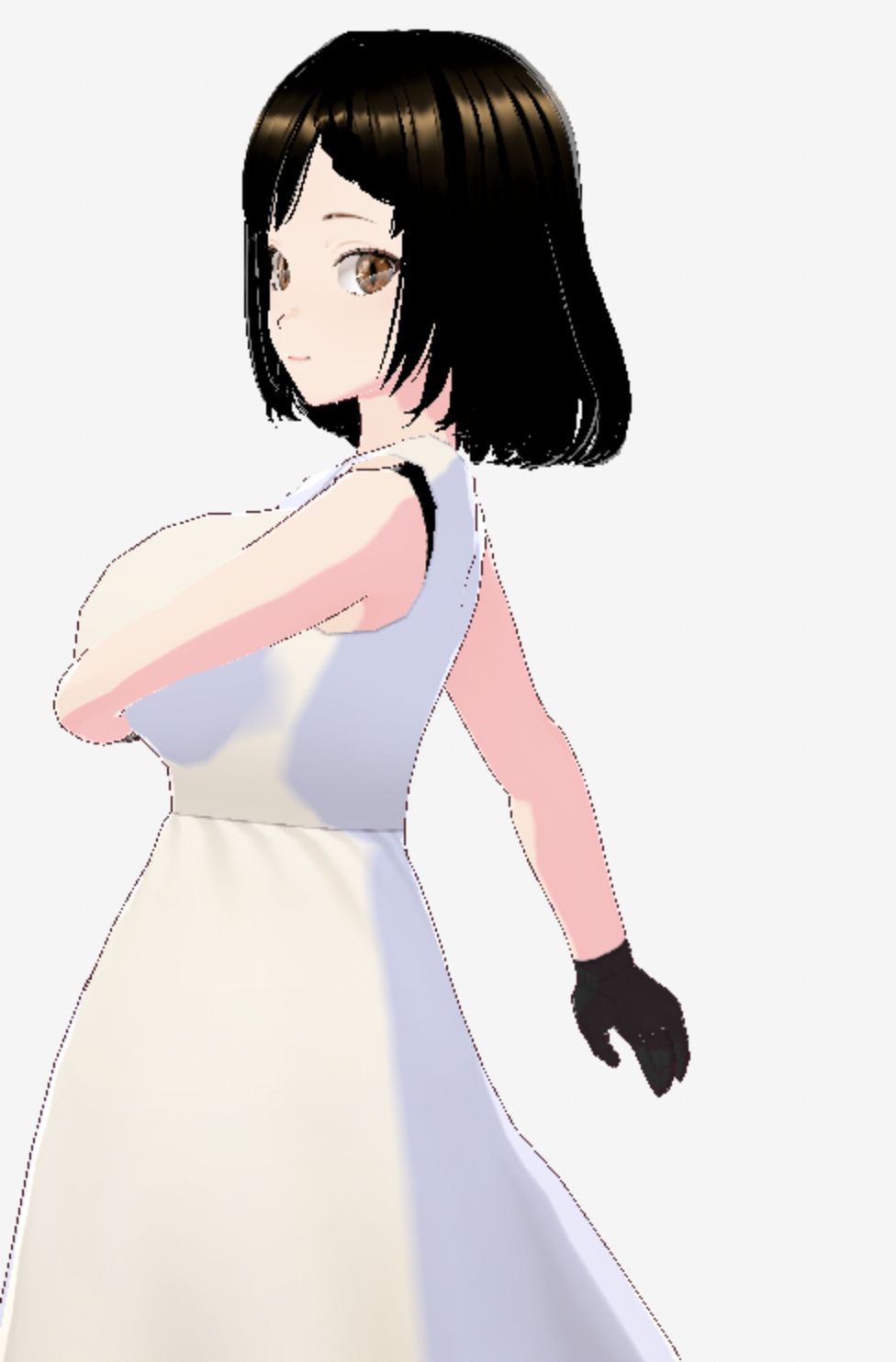 白ワンピースを着たお姉さん（セリフなし  3DCGモデル  イラスト集） サンプル6ページ目