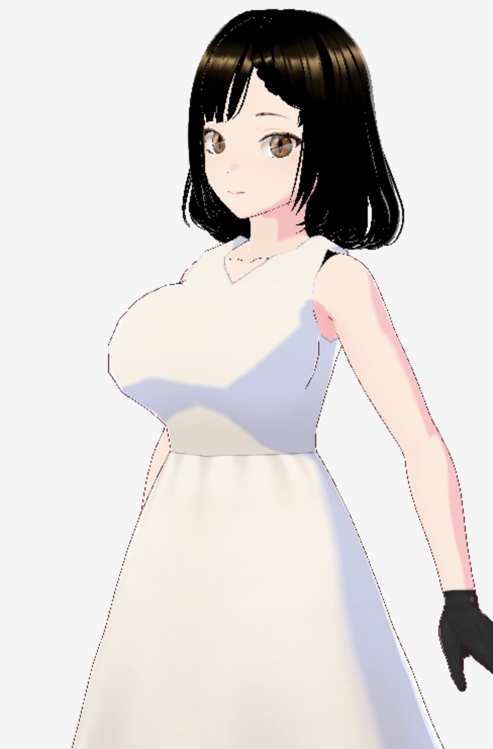 白ワンピースを着たお姉さん（セリフなし  3DCGモデル  イラスト集） サンプル7ページ目