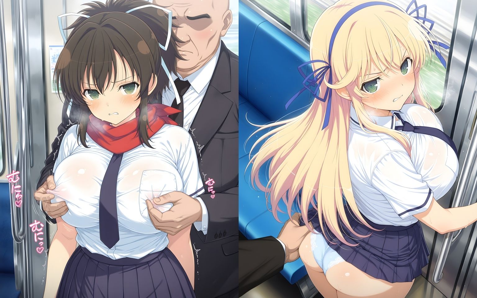 痴●おじさんに屈服する忍少女たち サンプル1ページ目