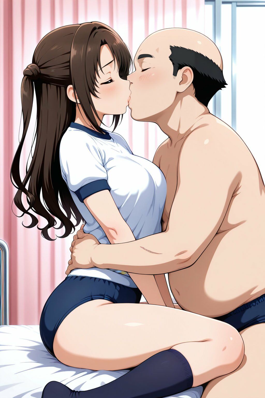島村●月  ブルマでキモおじ強●性指導 サンプル3ページ目
