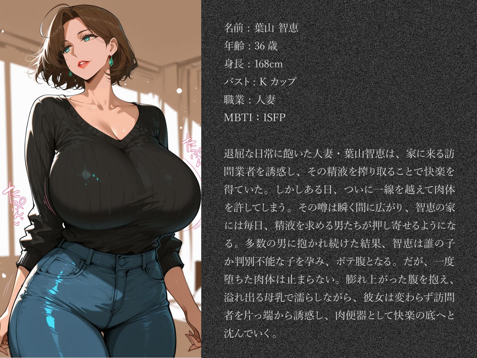 訪問者を誘惑する昼下がりの団地妻ボテ腹母乳肉便器堕ち サンプル10ページ目
