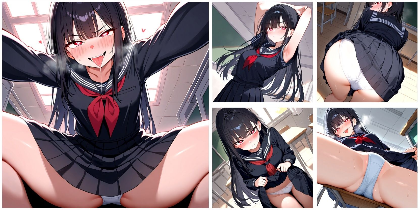等価交換？パンツを見せる代わりにち●ちんしゃぶらせてもらうCG集 サンプル7ページ目