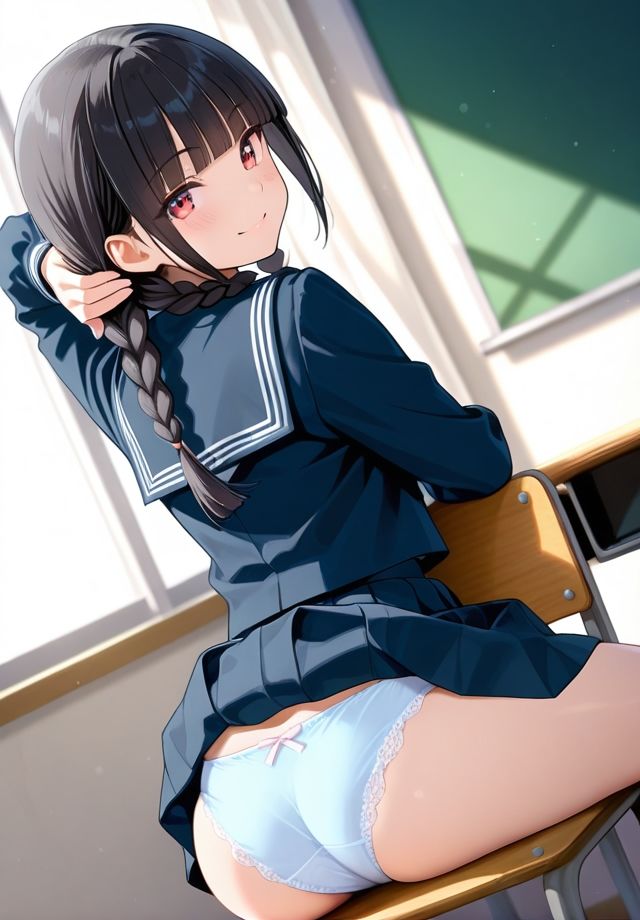 クラスの女子は椅子の座り方が横着過ぎる  後ろ姿編 サンプル7ページ目