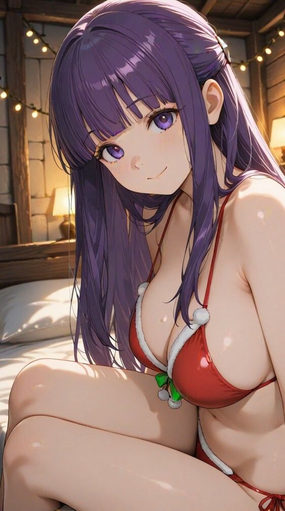 【葬送のフリーレン】フェルン（サンタビキニ） サンプル1ページ目
