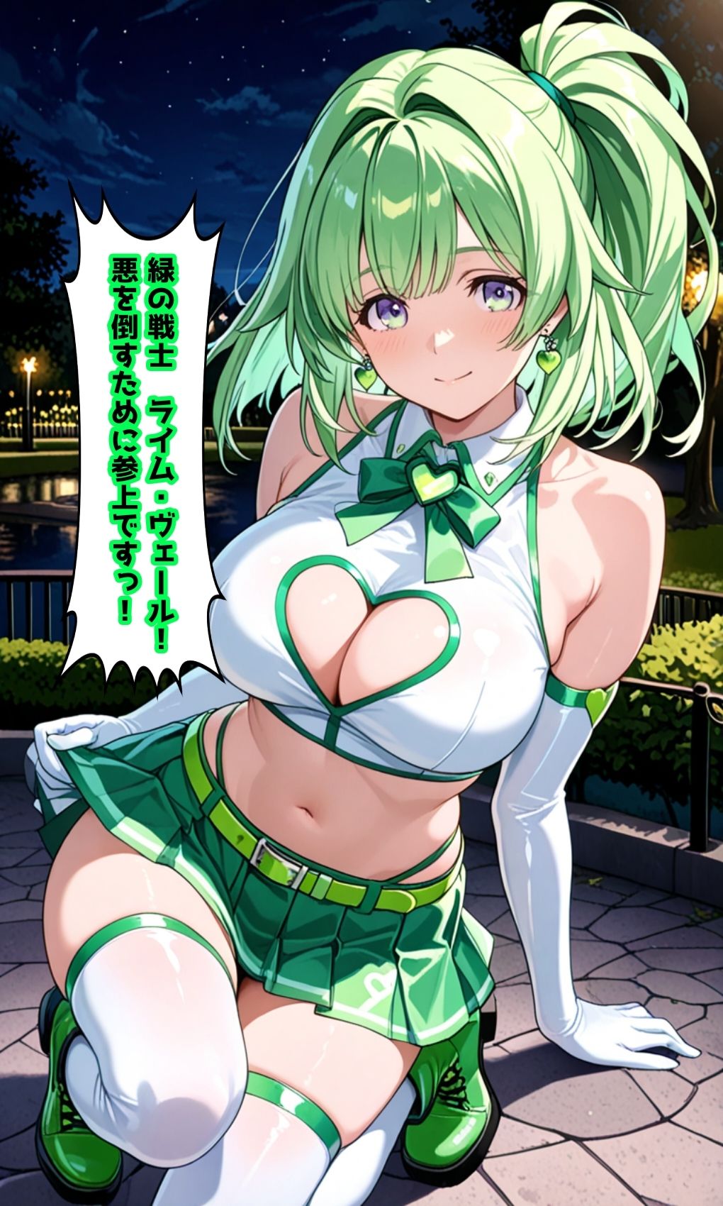 緑の戦士ライム・ヴェール 〜触◯怪魔タクティルの罠〜 サンプル1ページ目
