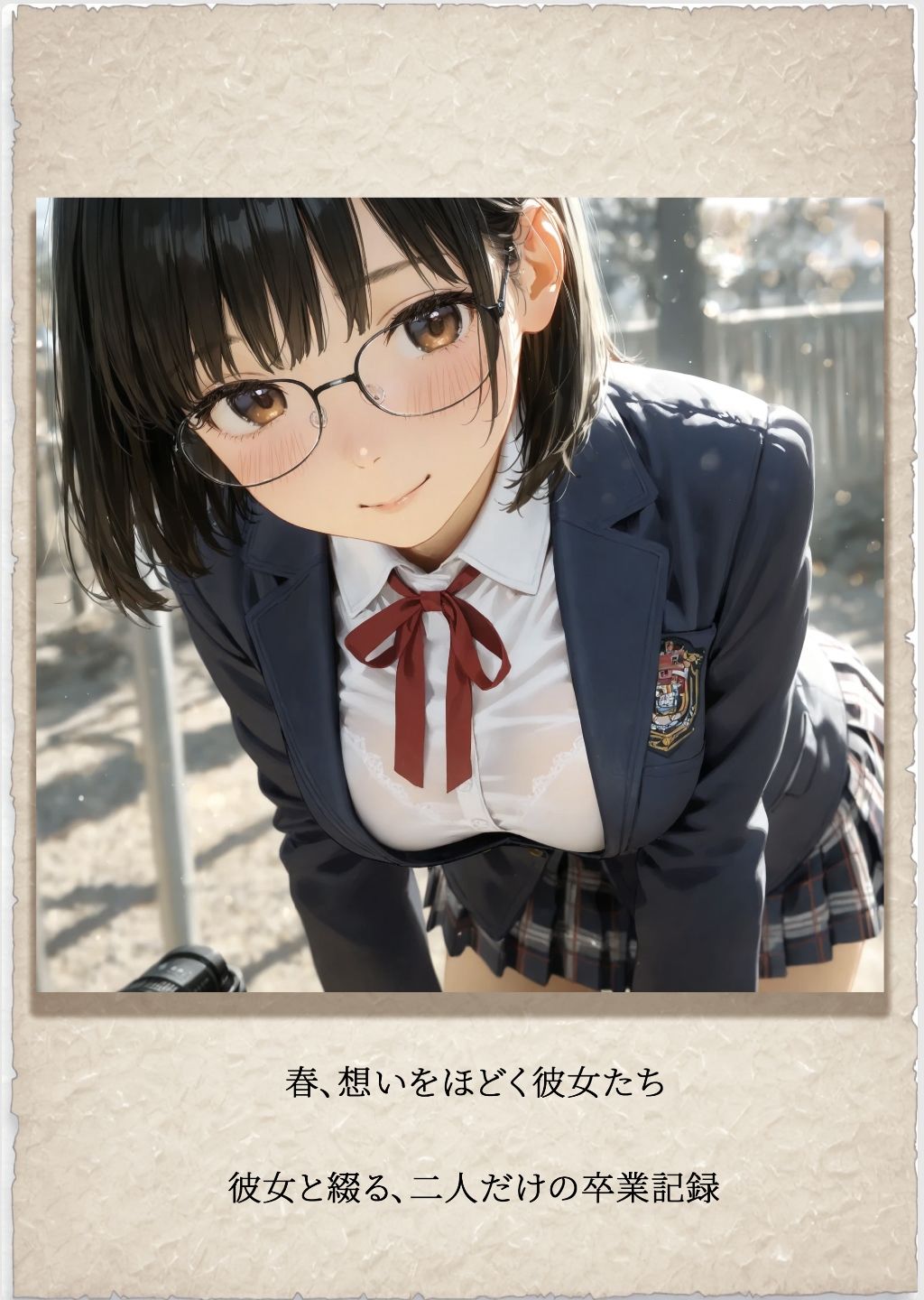 〜春、想いをほどく彼女たち〜彼女と綴る、二人だけの卒業記録 サンプル1ページ目
