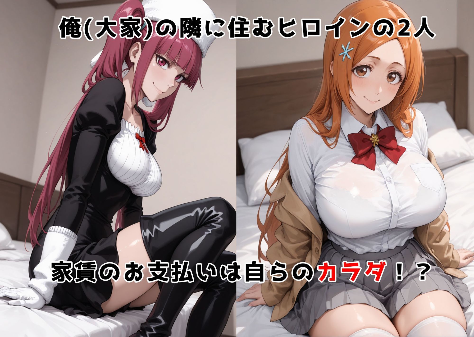 チン体奉仕契約〜大家への家賃は私達のカラダ〜 毒ヶ〇リルカ・井〇織姫編 サンプル1ページ目