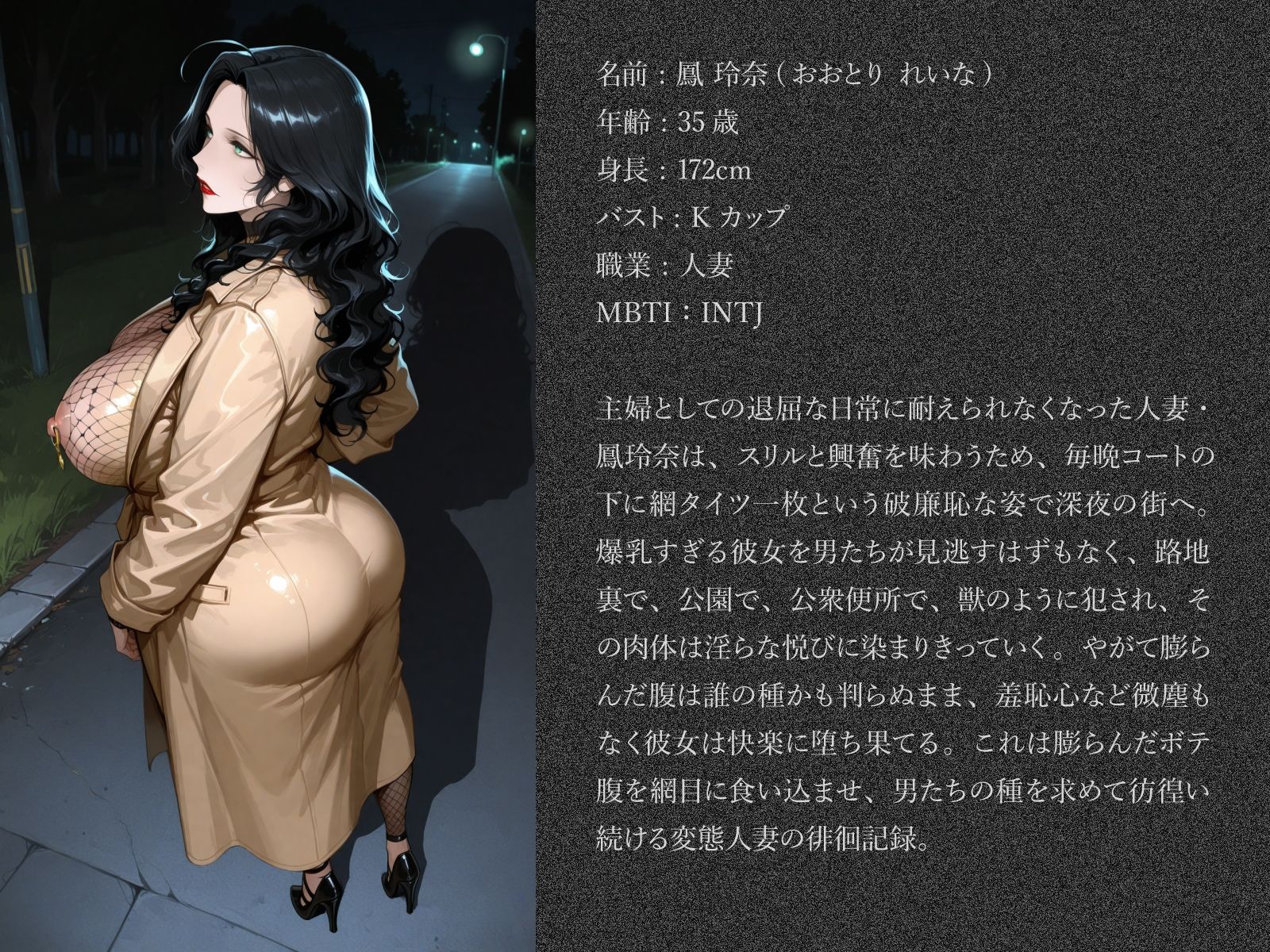 全身網タイツ変態爆乳人妻の深夜徘徊記録 サンプル10ページ目