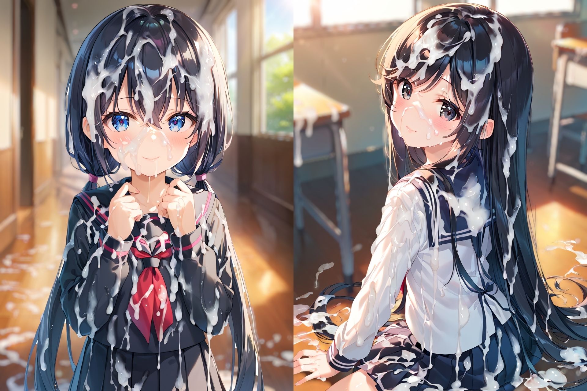 セーラー服ぶっかけCG集3 サンプル2ページ目