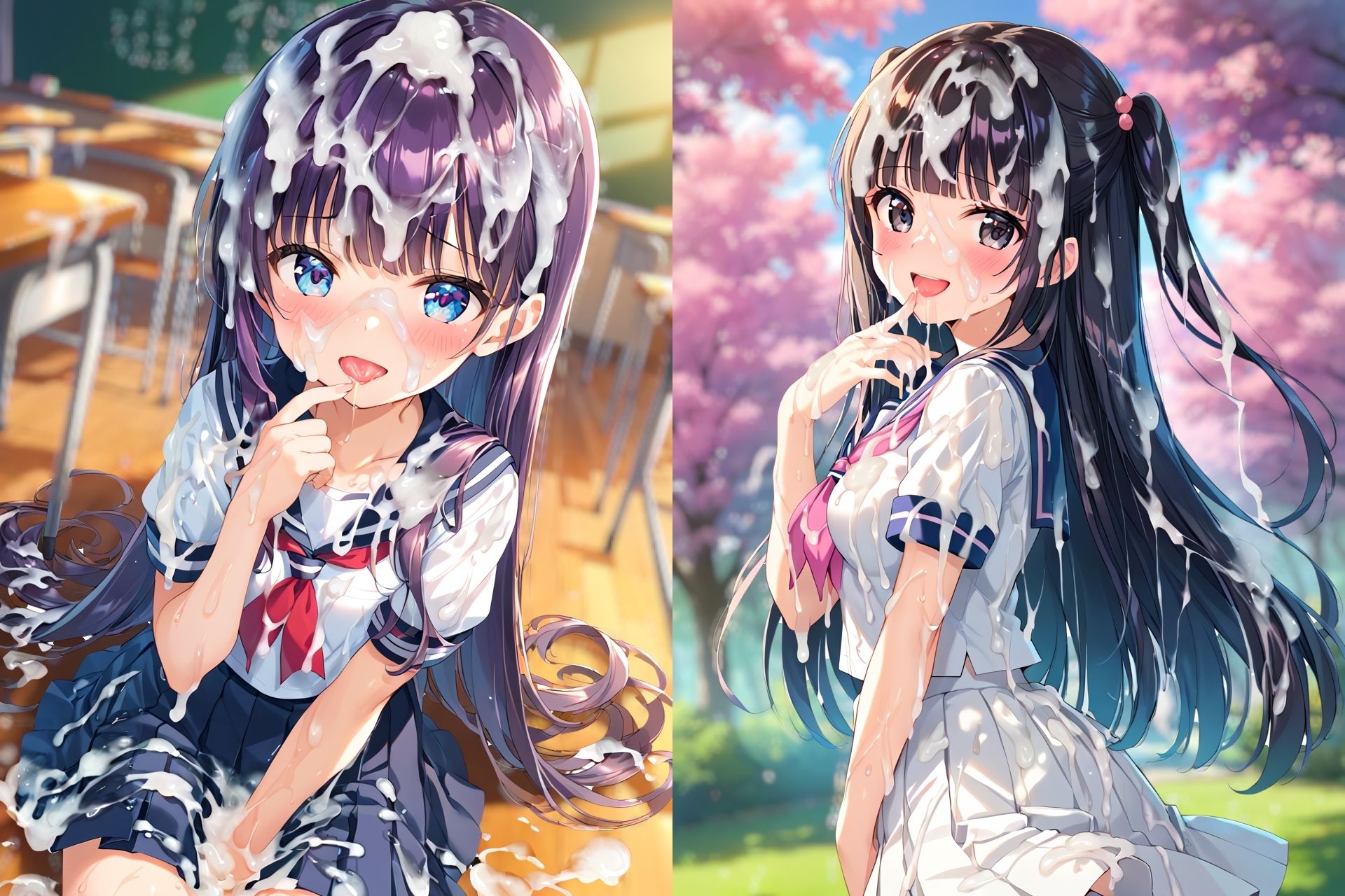 セーラー服ぶっかけCG集3 サンプル3ページ目