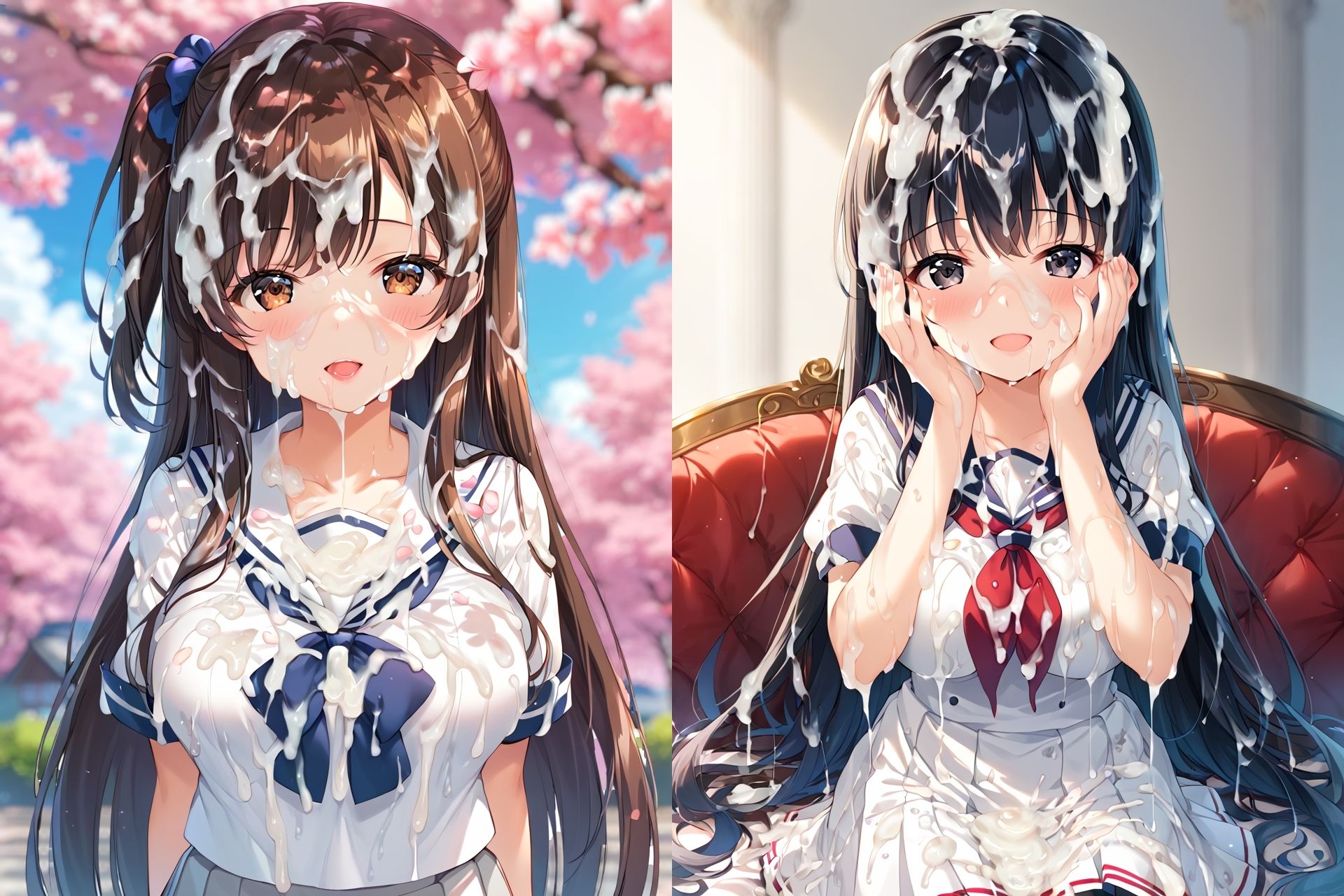 セーラー服ぶっかけCG集3 サンプル4ページ目