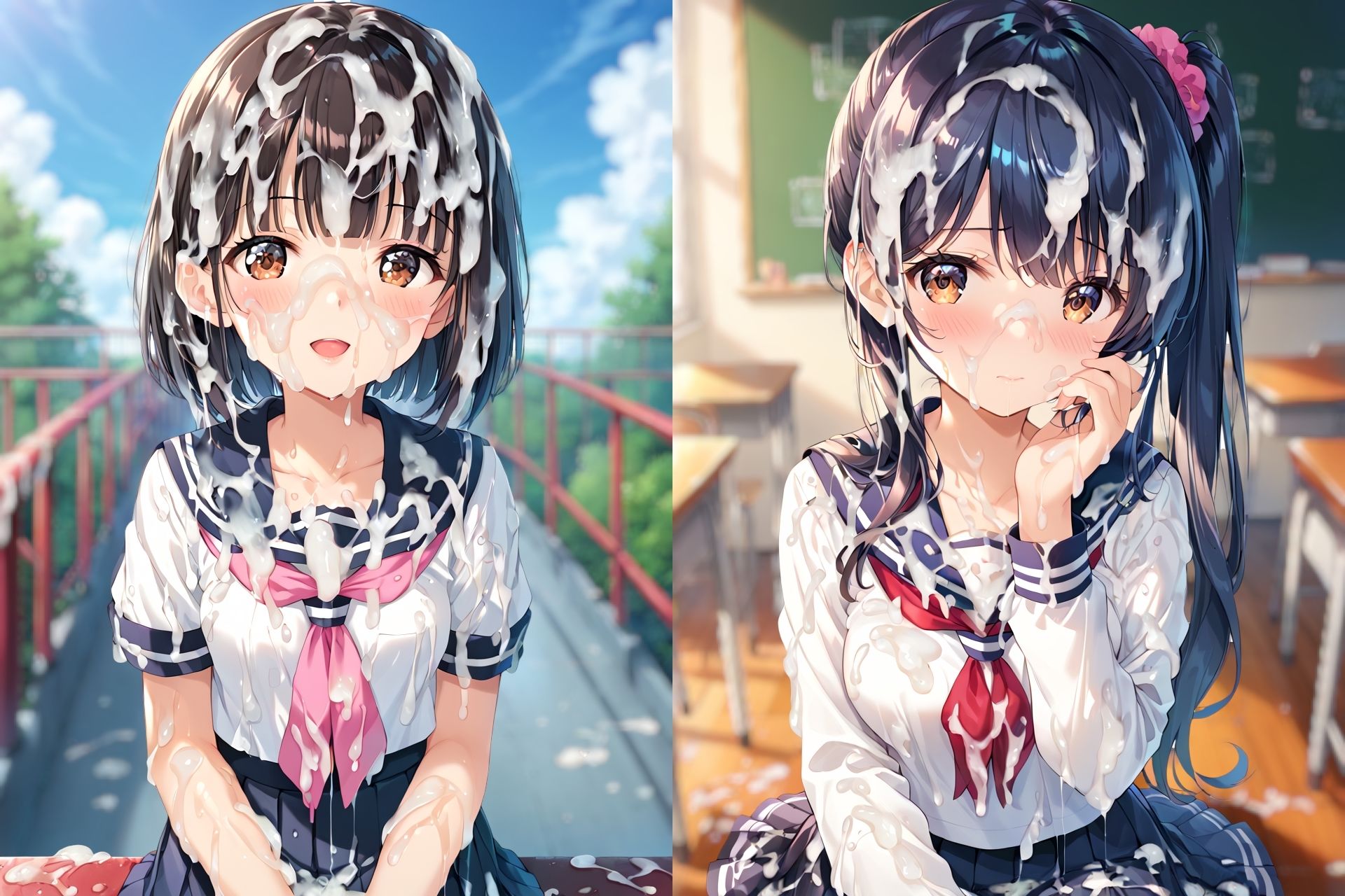 セーラー服ぶっかけCG集3 サンプル5ページ目