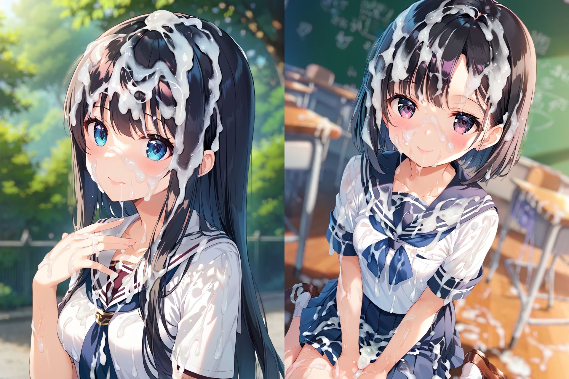 セーラー服ぶっかけCG集3 サンプル8ページ目