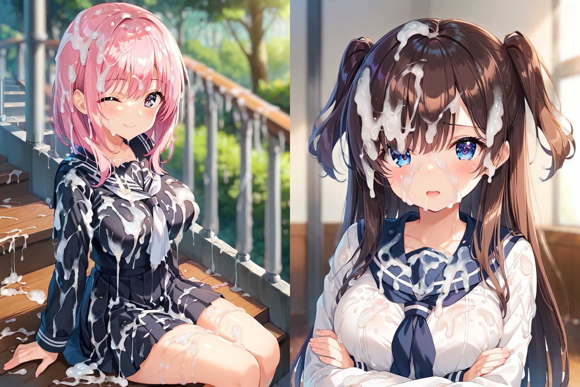 セーラー服ぶっかけCG集3 サンプル9ページ目