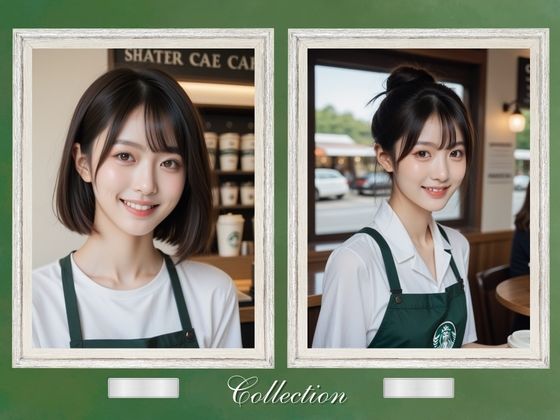 笑顔がかわいいカフェ店員 サンプル2ページ目