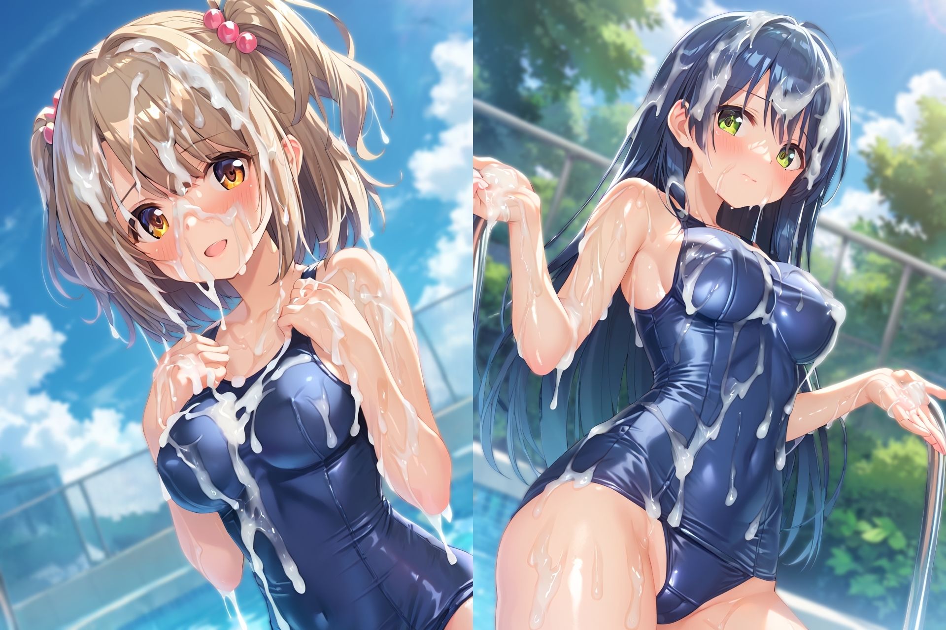 スク水ぶっかけCG集3 サンプル1ページ目