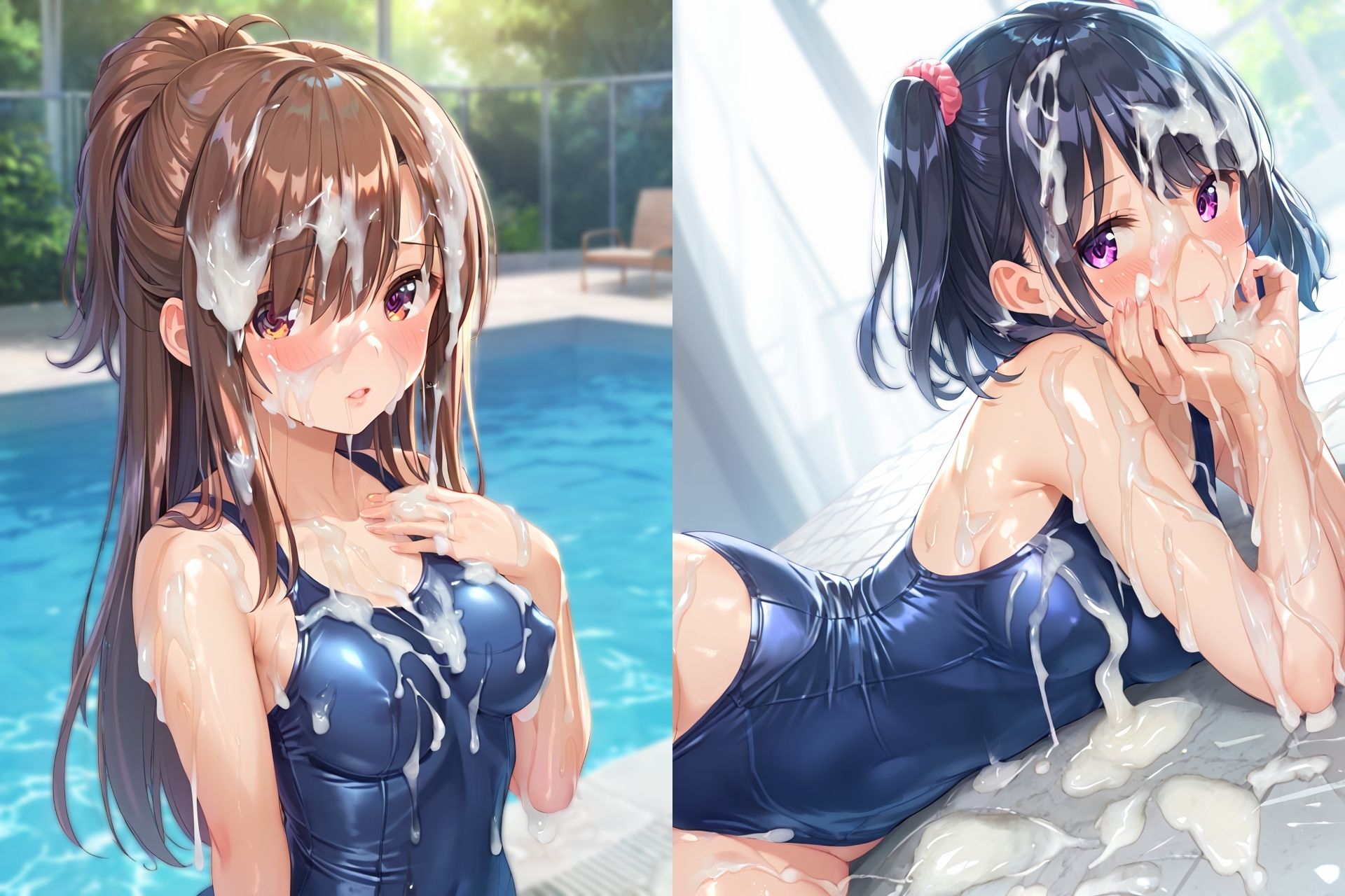 スク水ぶっかけCG集3 サンプル4ページ目