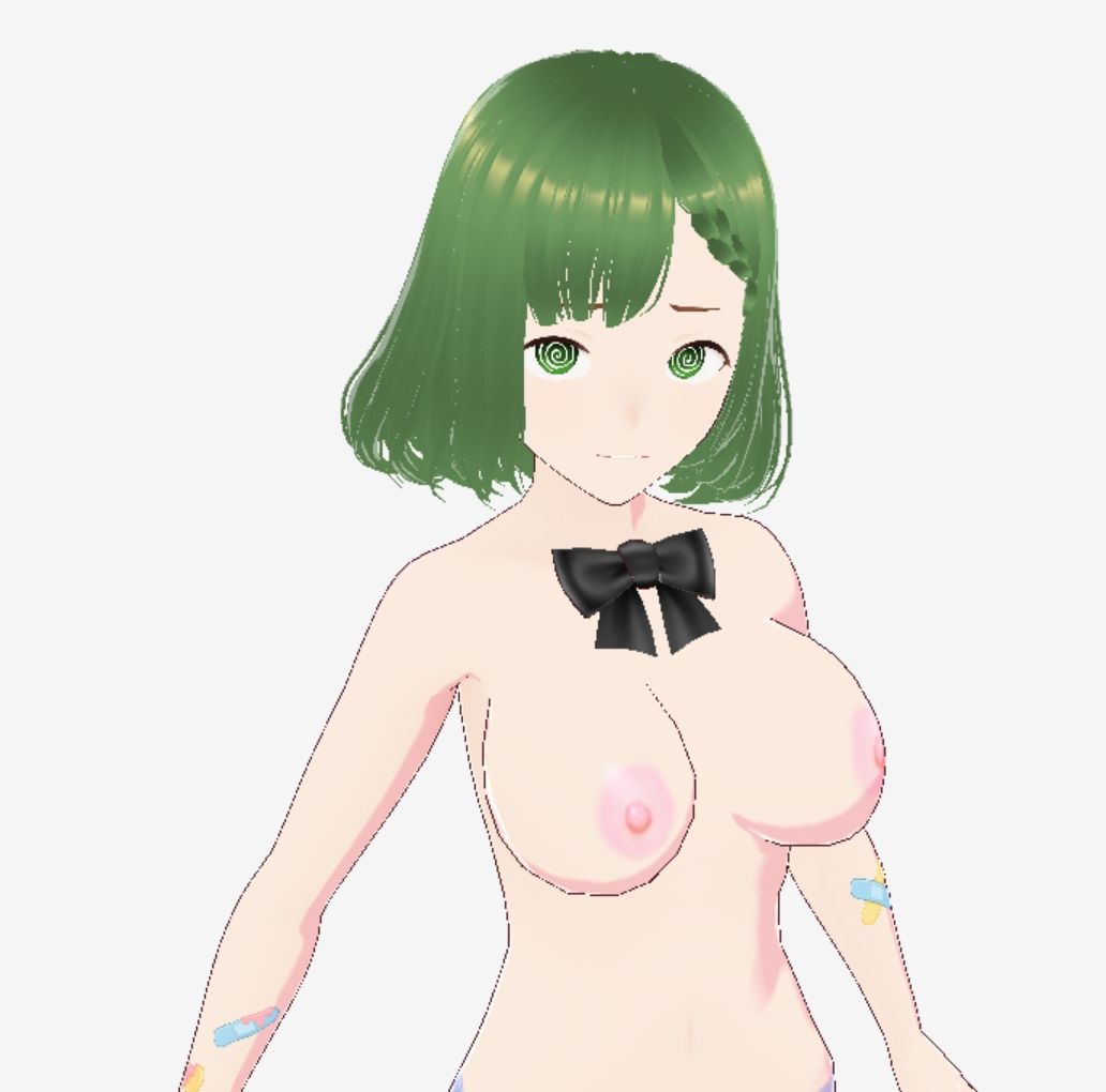 緑色の髪の毛と洋服を着たお姉さん（セリフなし  3DCGモデル  イラスト集） サンプル8ページ目