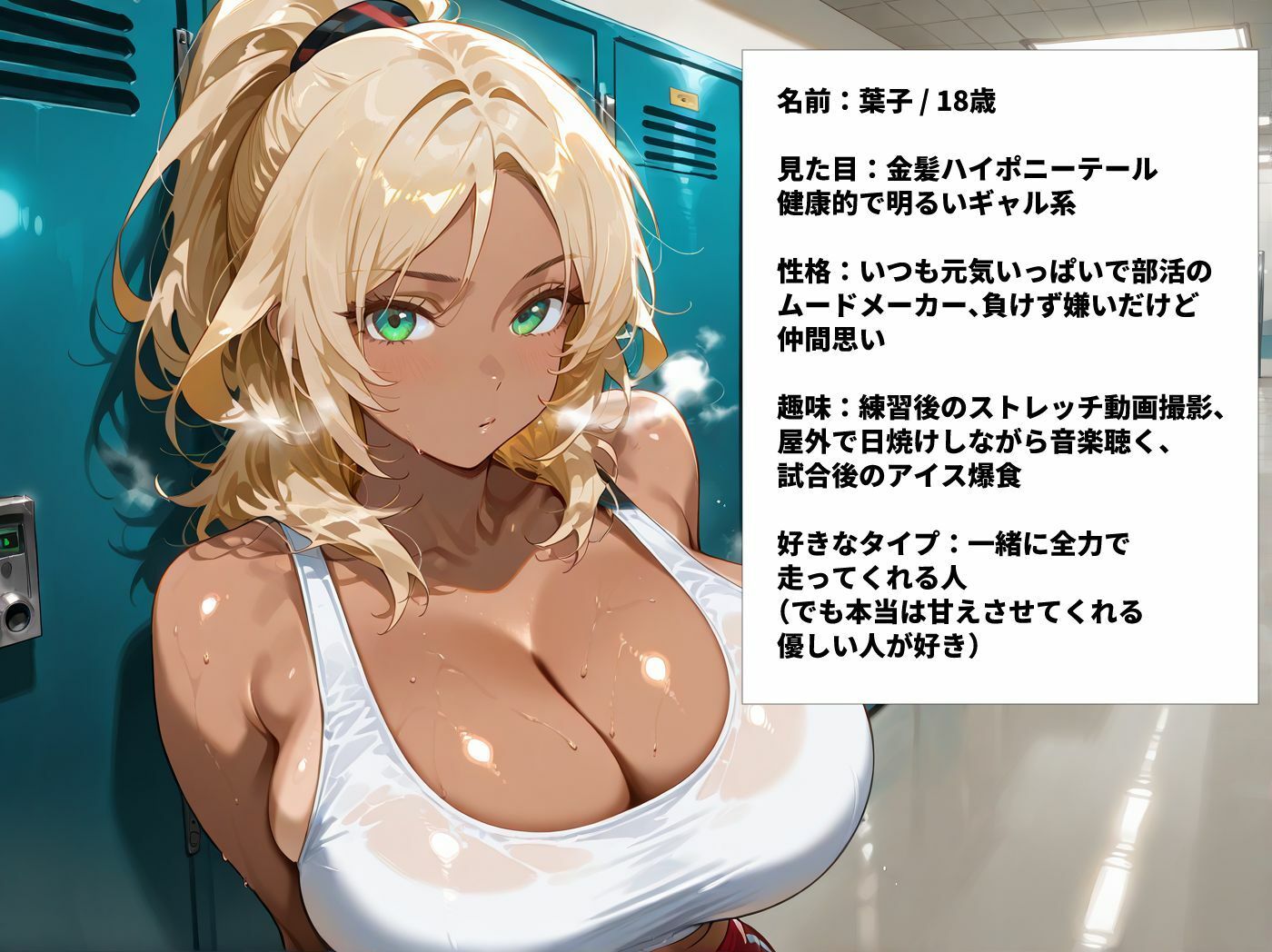 日焼け陸上部巨乳JKを部室に呼び出し汗だくセックス サンプル1ページ目