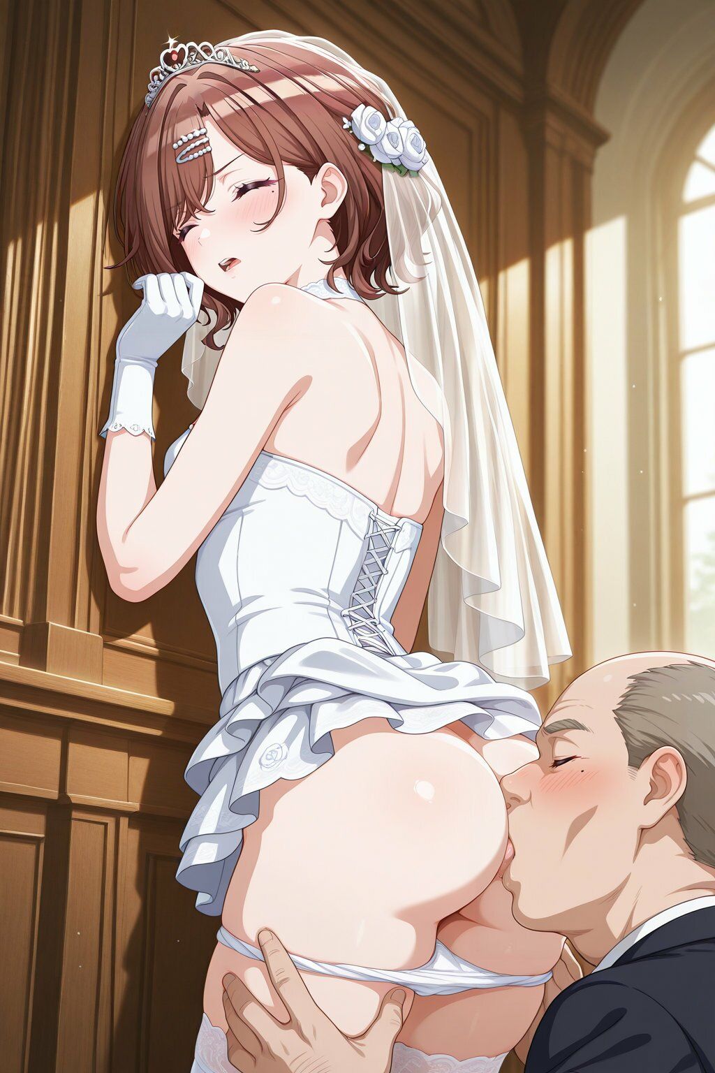 樋口○香 ウェディングドレスでキモおじにより強●性接待 サンプル4ページ目